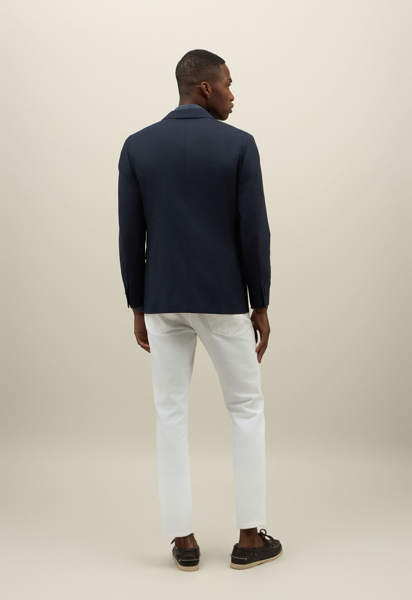 Giacca B-Line in lana e seta luxury principe di Galles in Blu: private ...