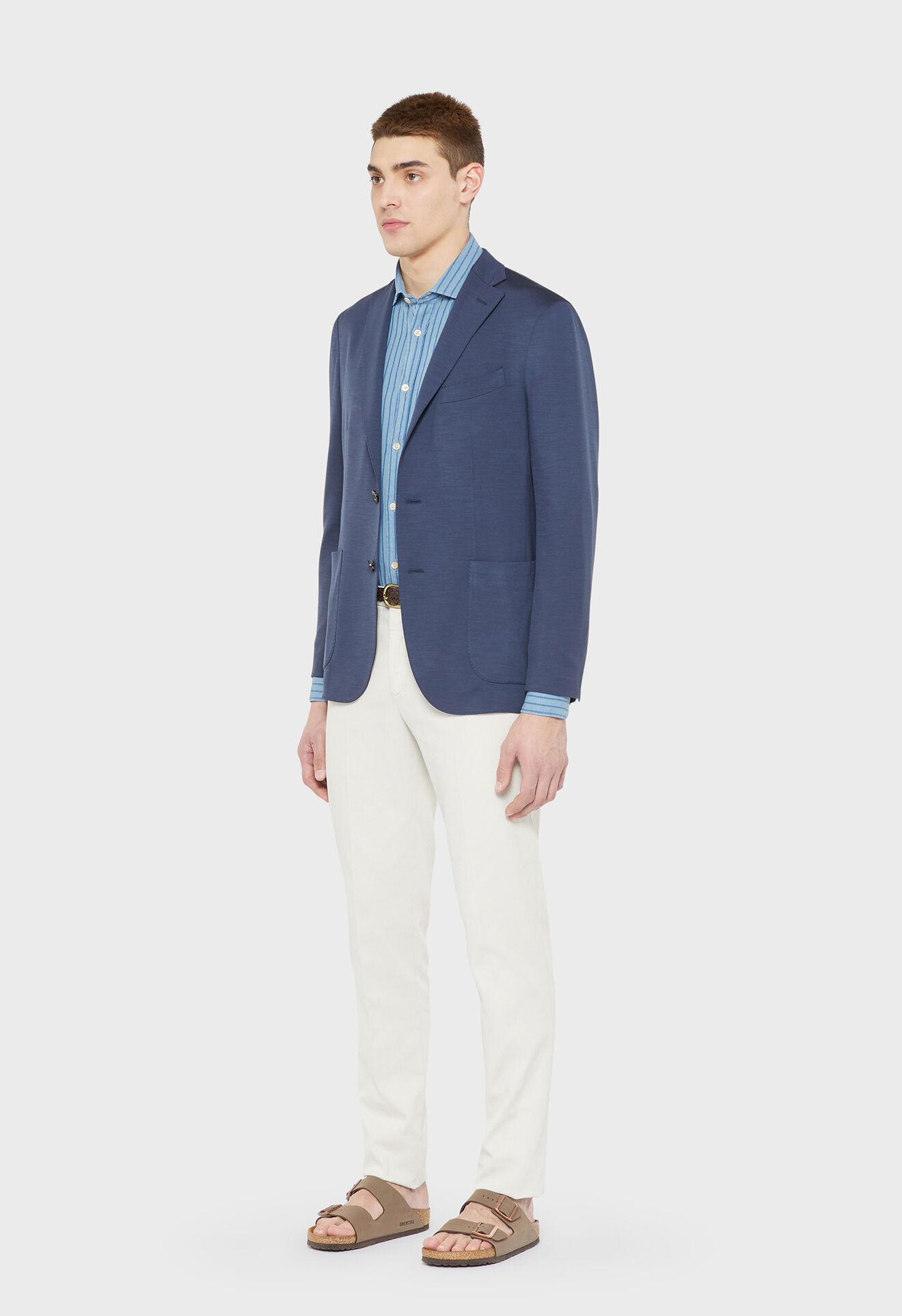 Boglioli Giacca K-Jacket in 100% jersey di lana vergine Blu scuro Blu scuro N1302EBTC70100150R0780