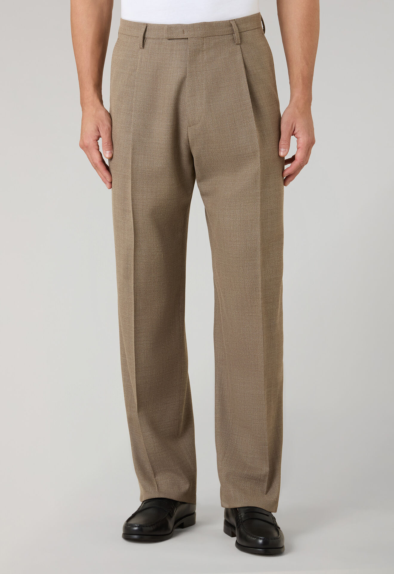 Boglioli Light Wool honeycomb Fluid Suits Light Brown 637B1ESA0534001096R0460