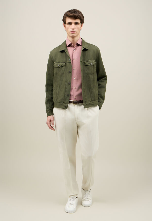 Boglioli Garment Dyed Cotton Biker Jacket White OG232QSA0854001320565