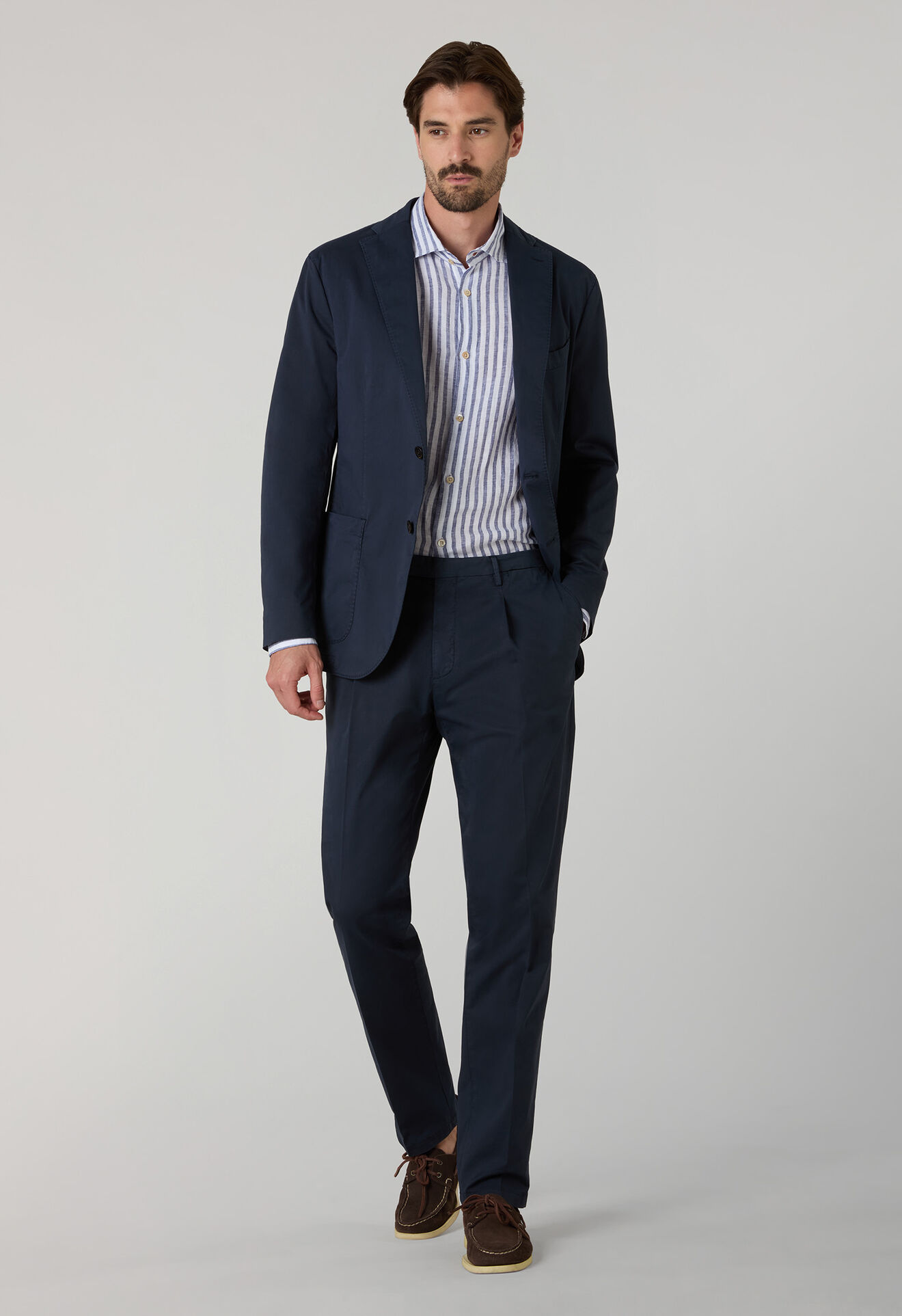 Boglioli Garment Dyed Supima Cotton K-Suit Blue N13H2QSB5424001506R0784