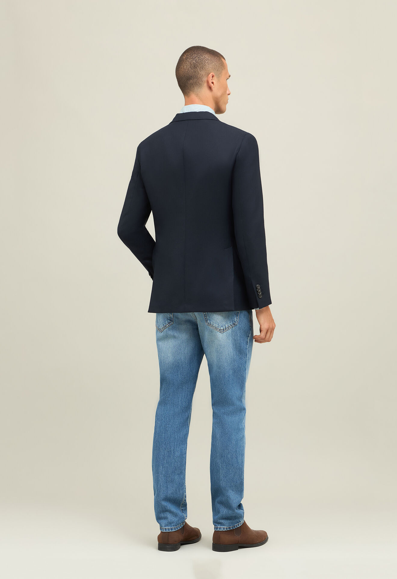 Boglioli Hopsack Wool K-Jacket Dark Blue N1302EFA005100150R0790