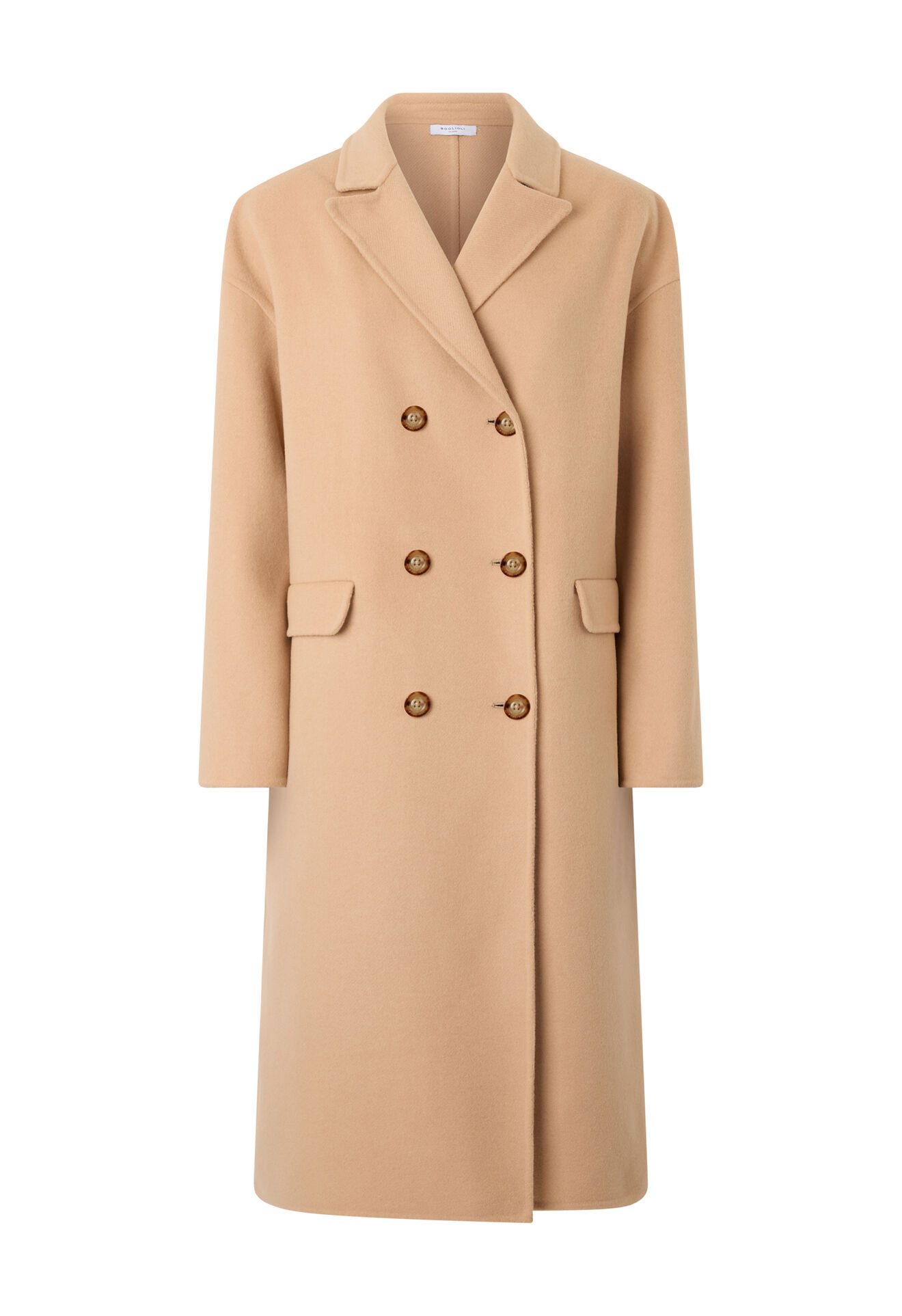 Boglioli Wool Double Overcoat Camel ZH0130FB4948002140300