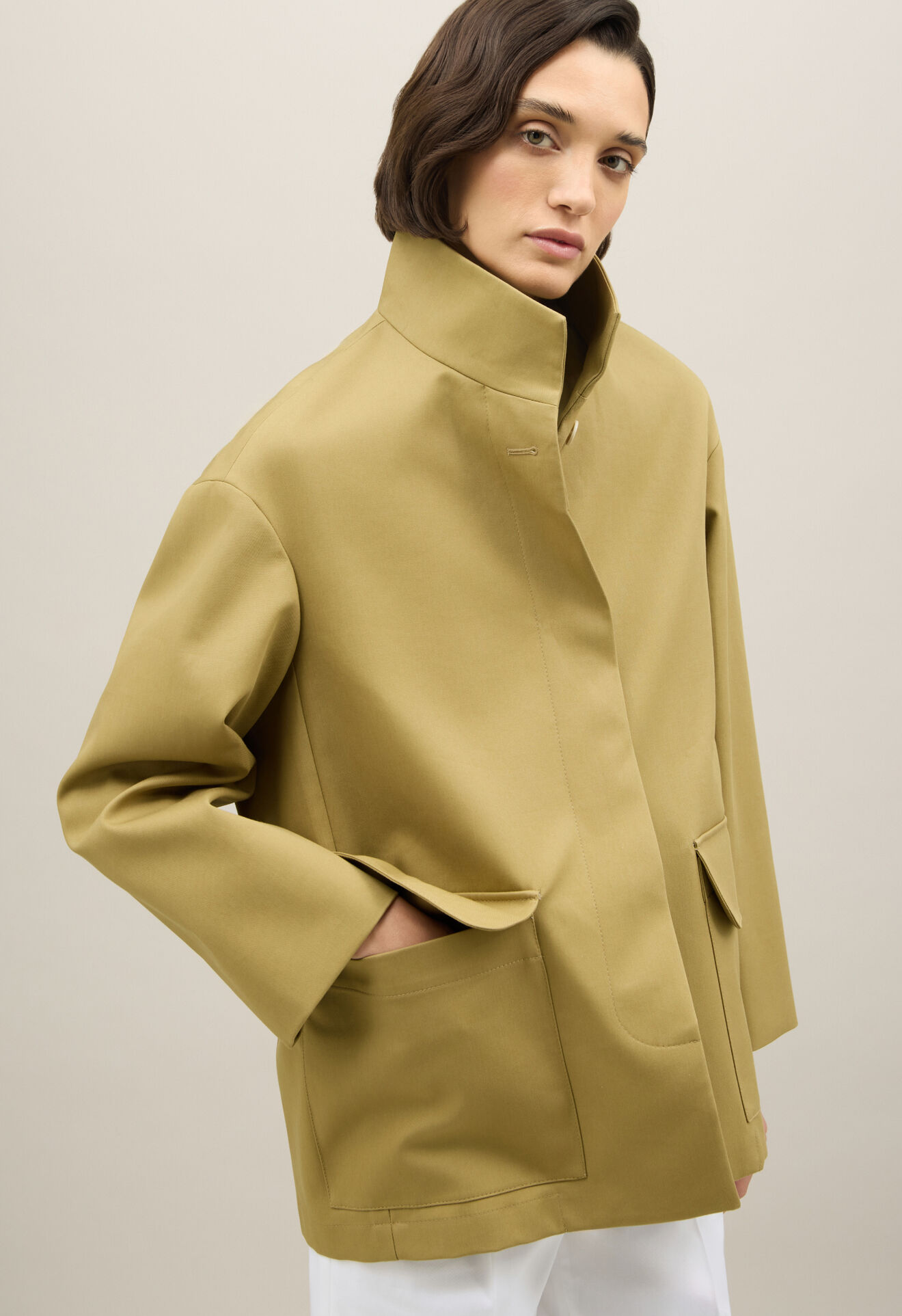 Boglioli Double Cotton drill Caban Green ZH0132SB5937002140540