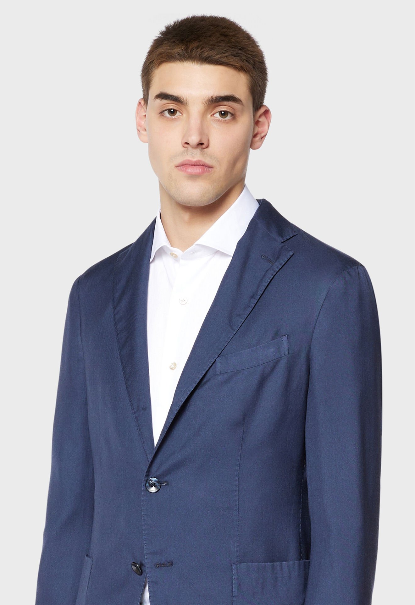 Boglioli Navy blue luxury lightweight cashmere K-Jacket Dark blue N2902JBAS017001500782