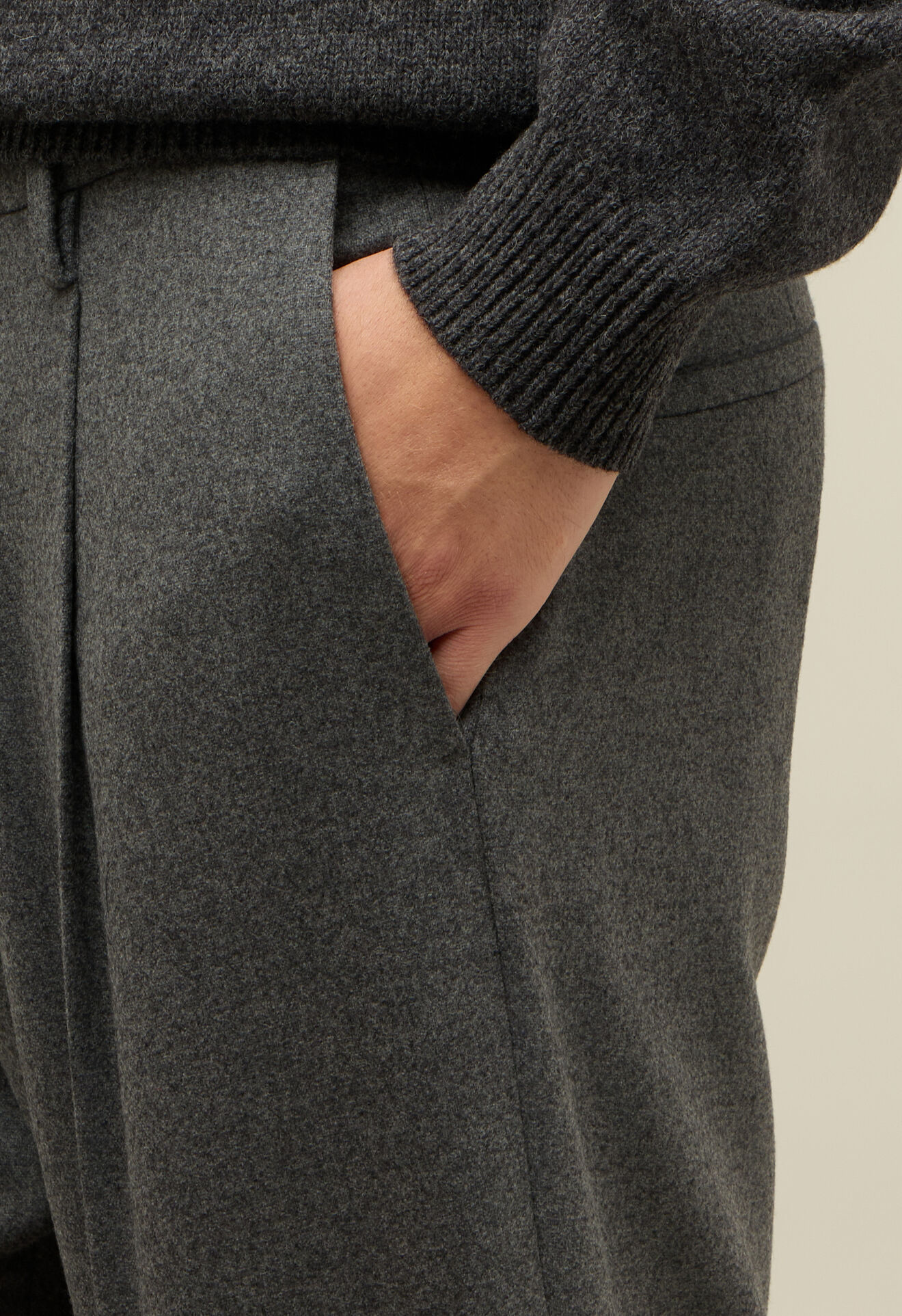 Boglioli Flannel Fluid Trousers Grey 80926FB5108001086R0860