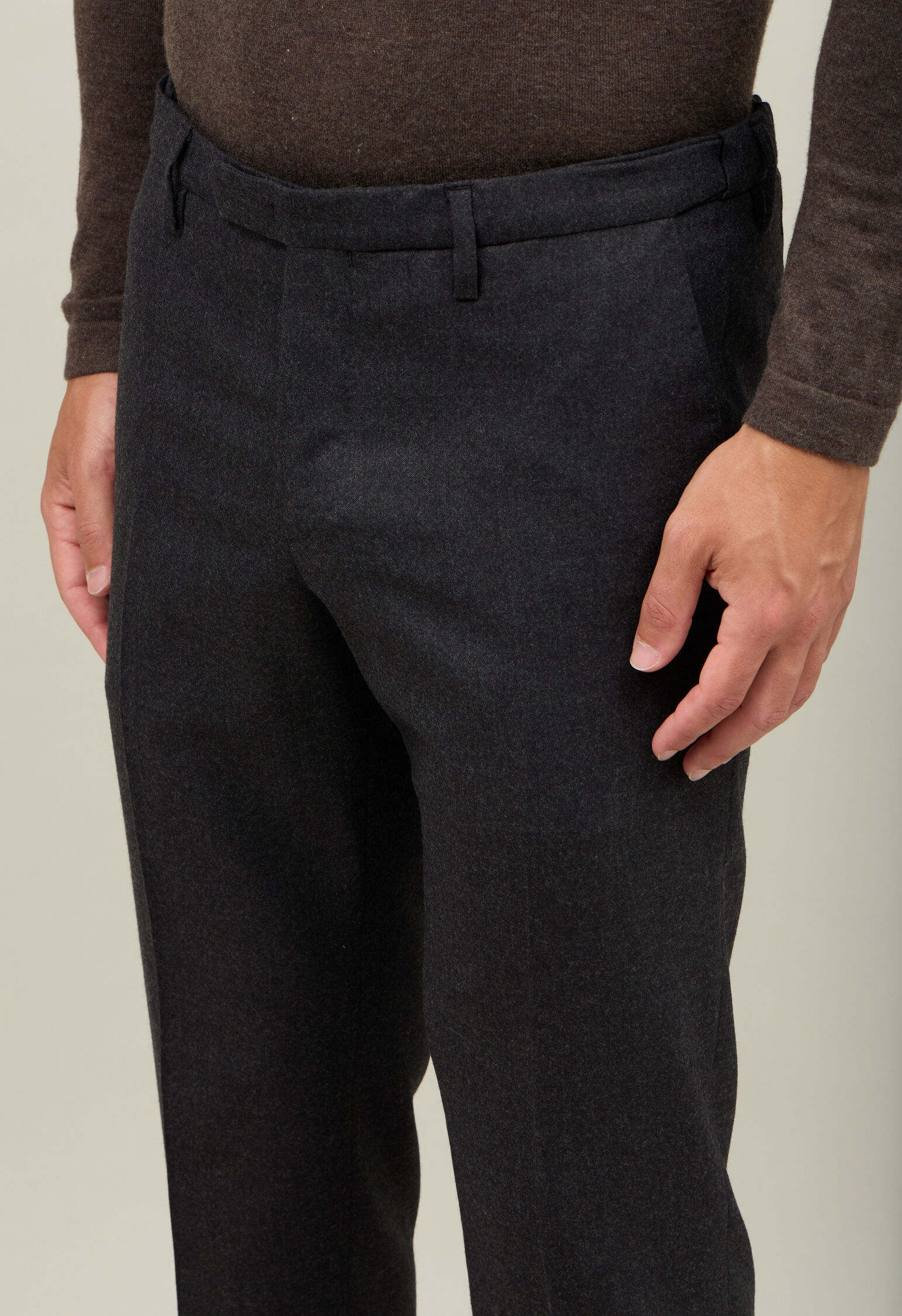 Virgin wool K-Jacket suit in Dark grey: Luxury Italian Suits for