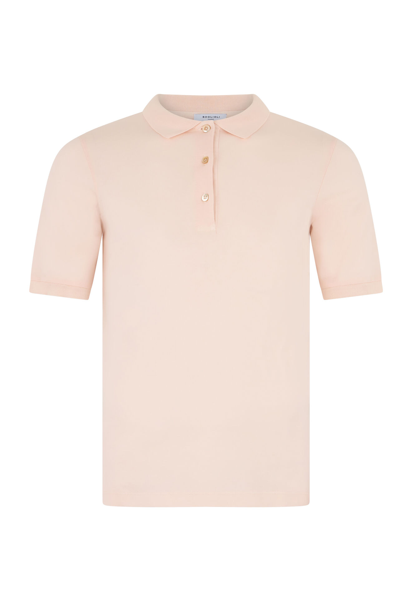 Boglioli Cotton Jersey short-sleeve Polo Pastel Pink 92105TSB5938002150931