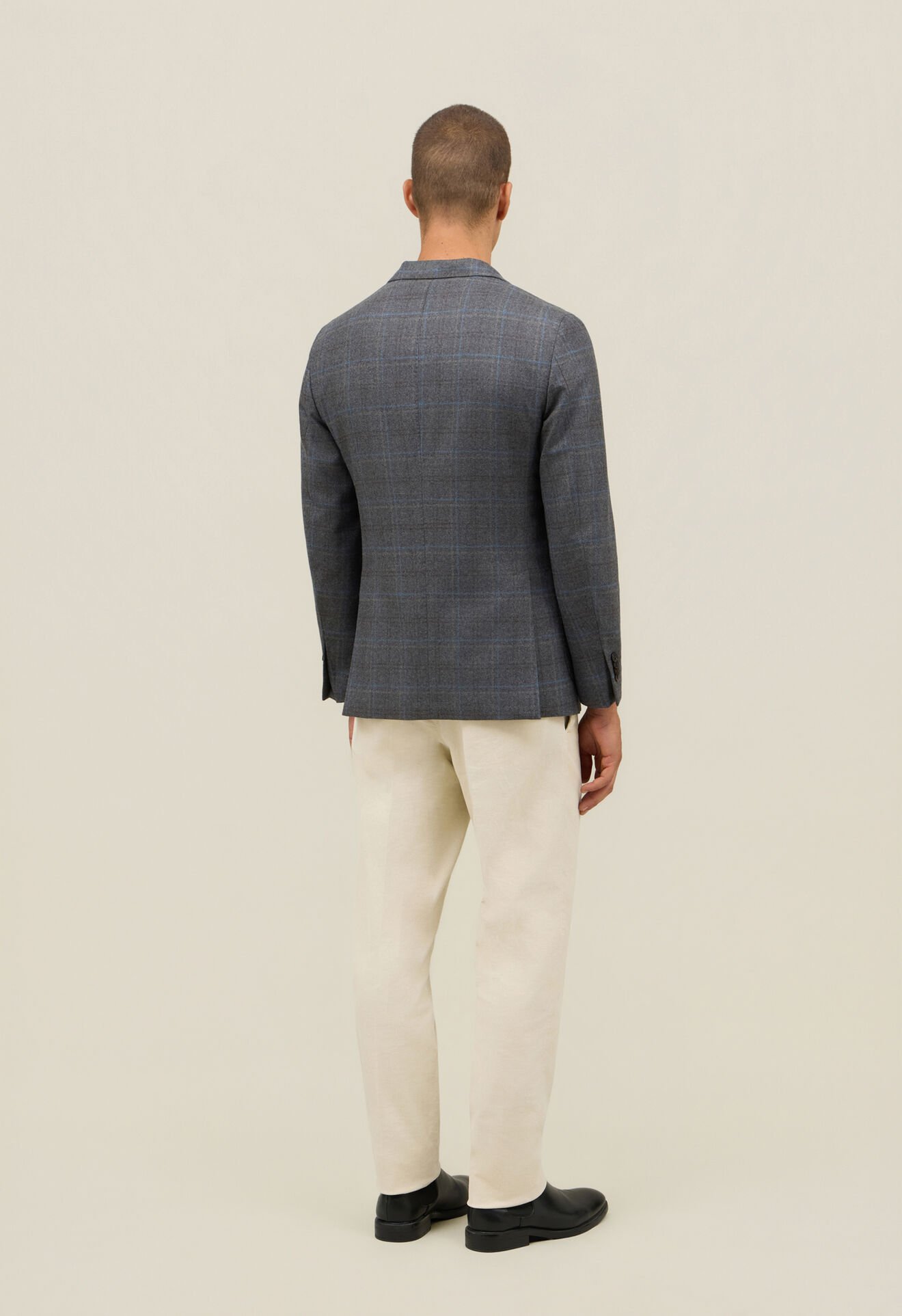 Boglioli Wool check K-Jacket Grey N1302EFB502700150R0870