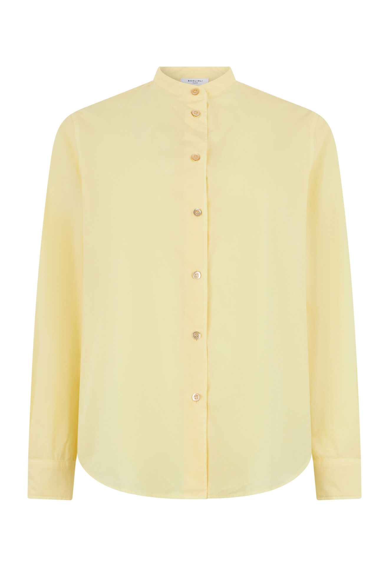 Boglioli Cotton Popeline Guru Shirt Pastel Yellow 55048TSB5942002150356
