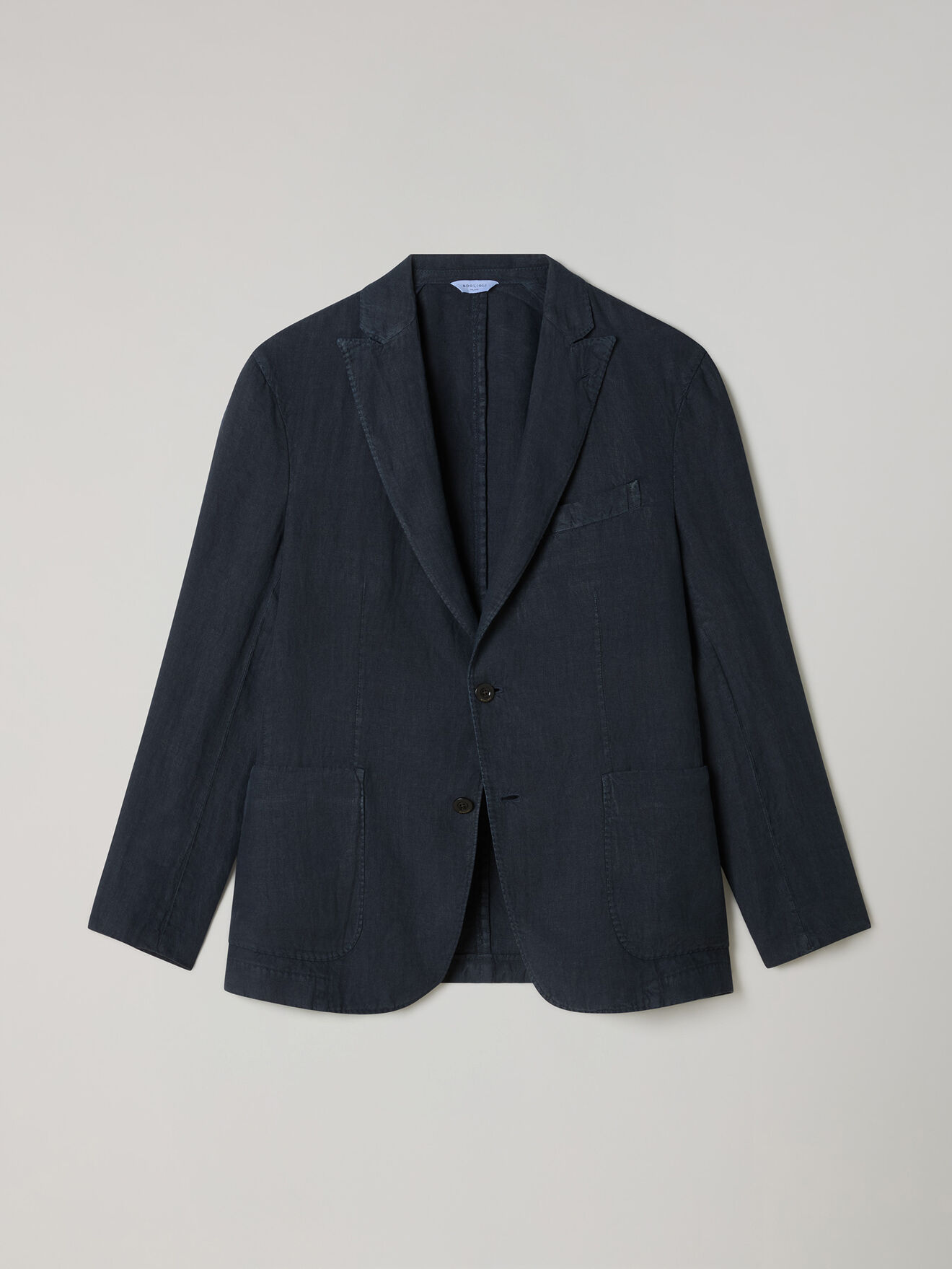 Boglioli Garment Dyed Linen K-Suit Blue N63H2QSA0426001506R0784