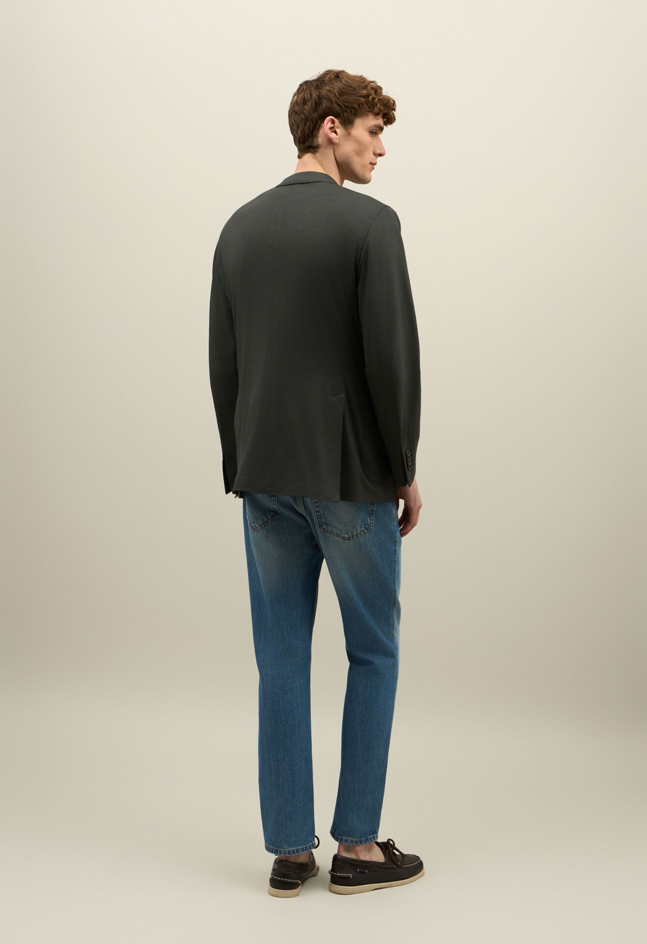 Boglioli Light Wool Jersey K-Jacket Dark Moss N1302ESB470100150R0585