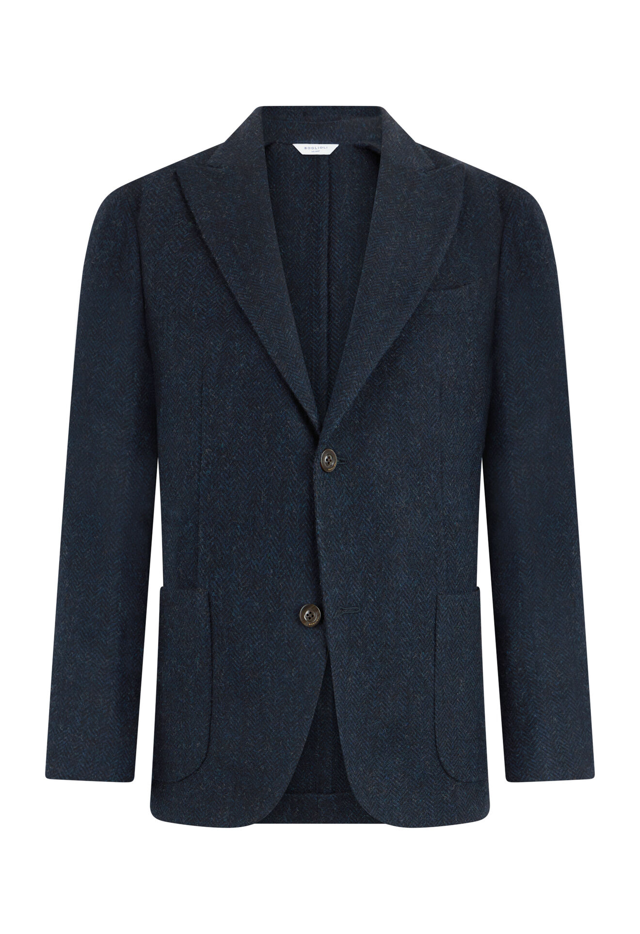 Boglioli Shetland Wool K-Jacket Blue N6302EFA005200150R0785