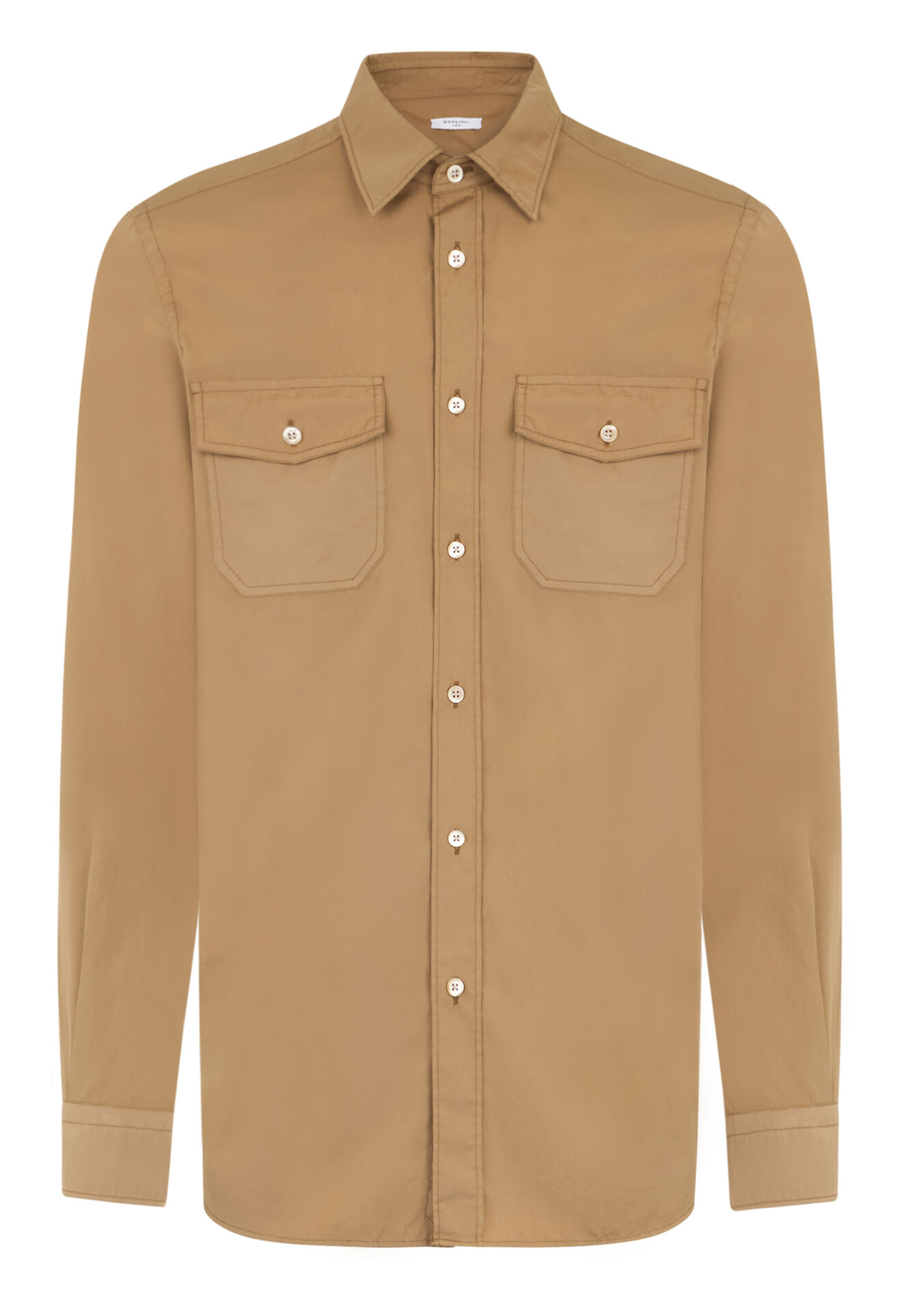 Boglioli Garment-dyed poplin Shirt LightBrown 589TSB4857001080331