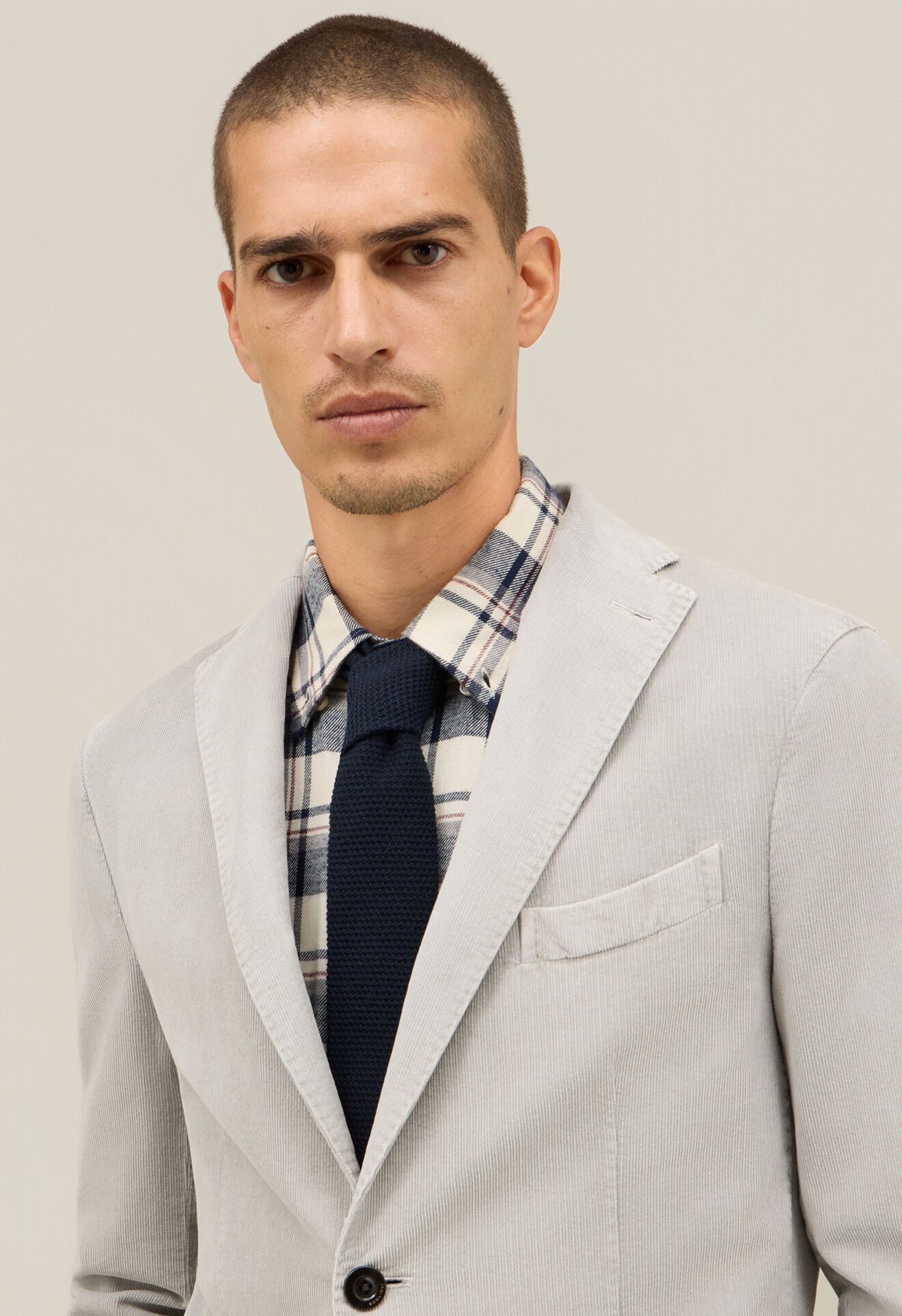 Boglioli Baby Corduroy K-Suit Ice grey N13H2QFA0750001506R0832