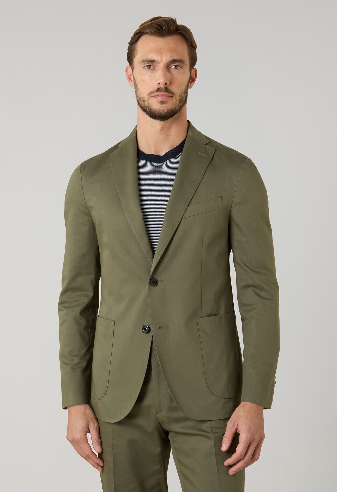 Boglioli Tencel Cotton Twill K-Suit Green N13C2ESB6113001506R0560