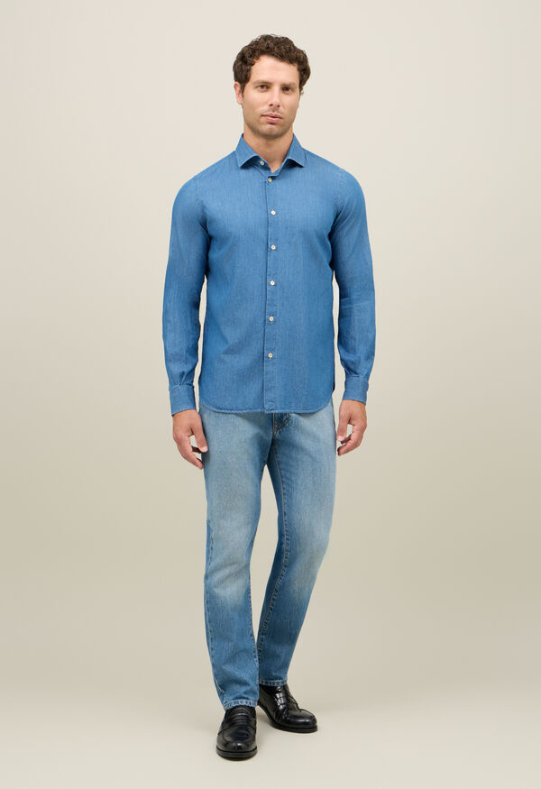 Boglioli Chambray Shirt Blue 610LFB5856001080670