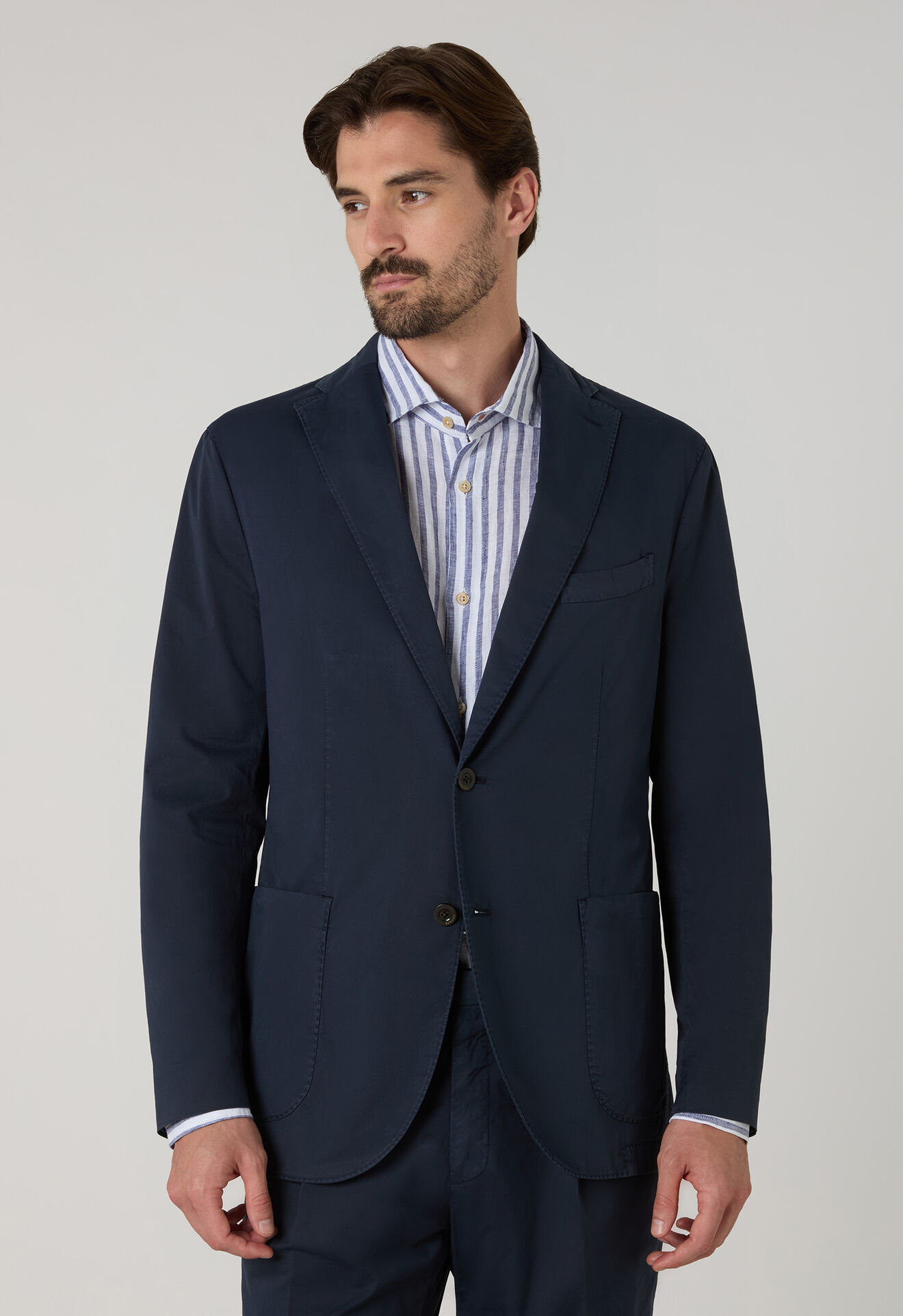 Boglioli Garment Dyed Supima Cotton K-Suit Blue N13H2QSB5424001506R0784