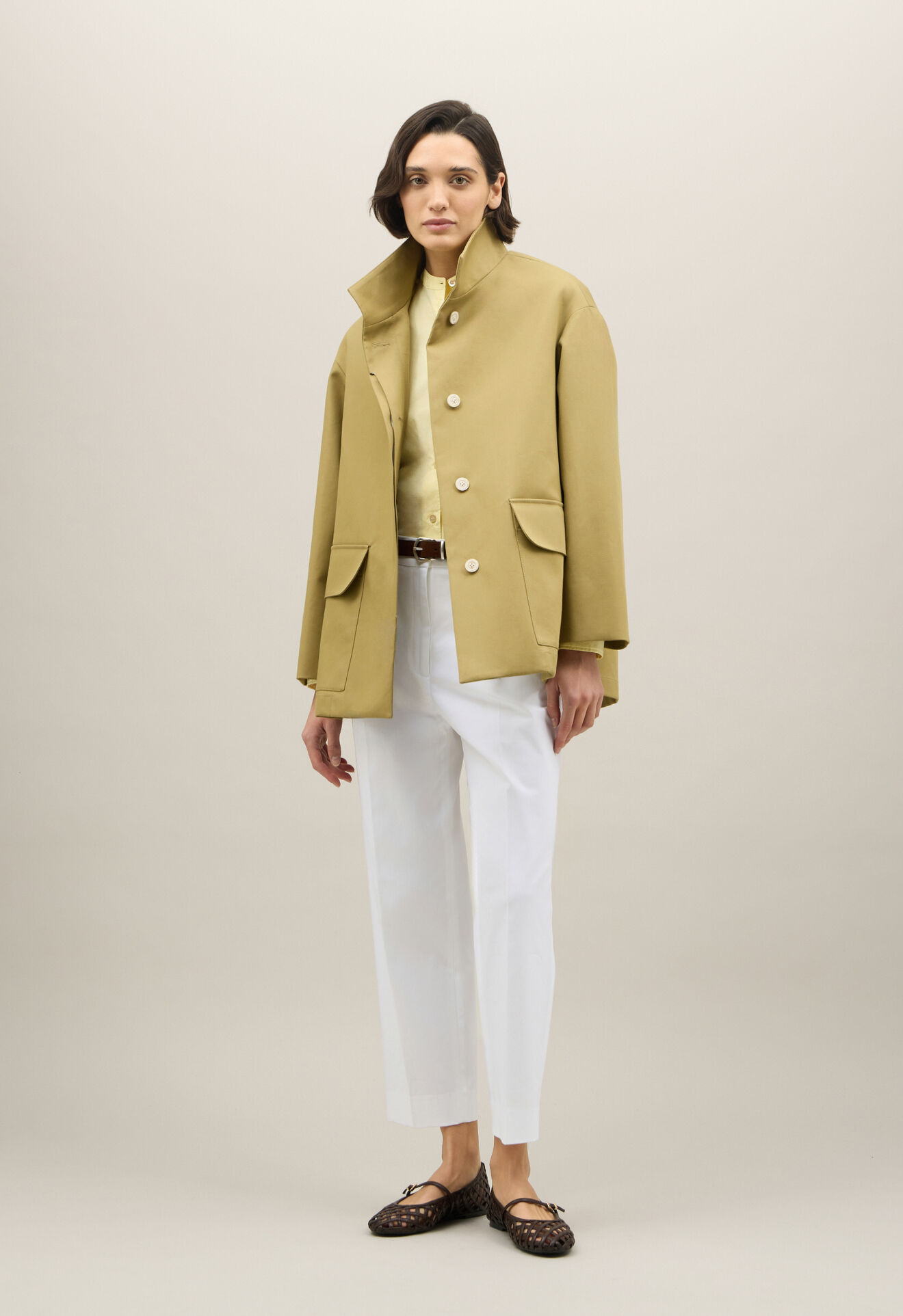 Boglioli Double Cotton drill Caban Green ZH0132SB5937002140540