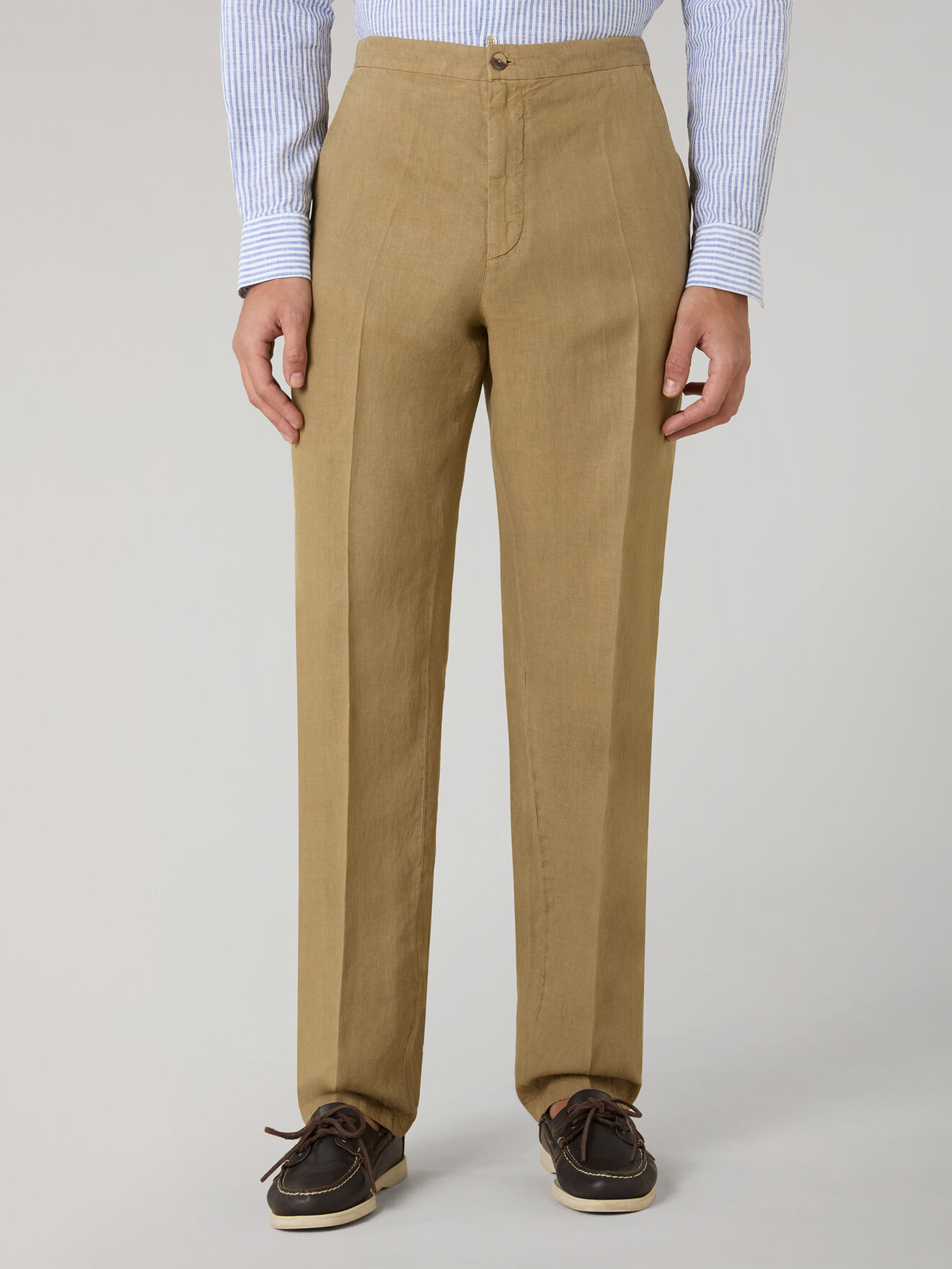 Boglioli Garment Dyed Linen Joggers Camel 80927QSA0426001086R0316