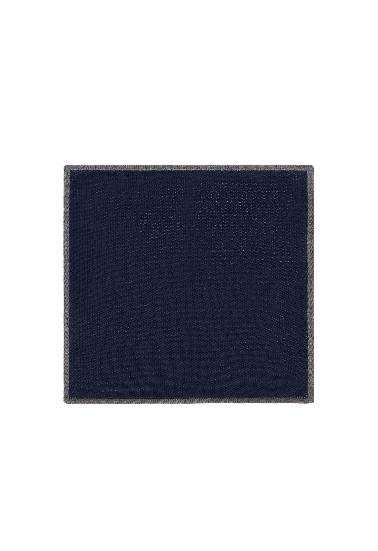 Boglioli Silk pocket square with contrasting piping Blue 20262FB3907001080780
