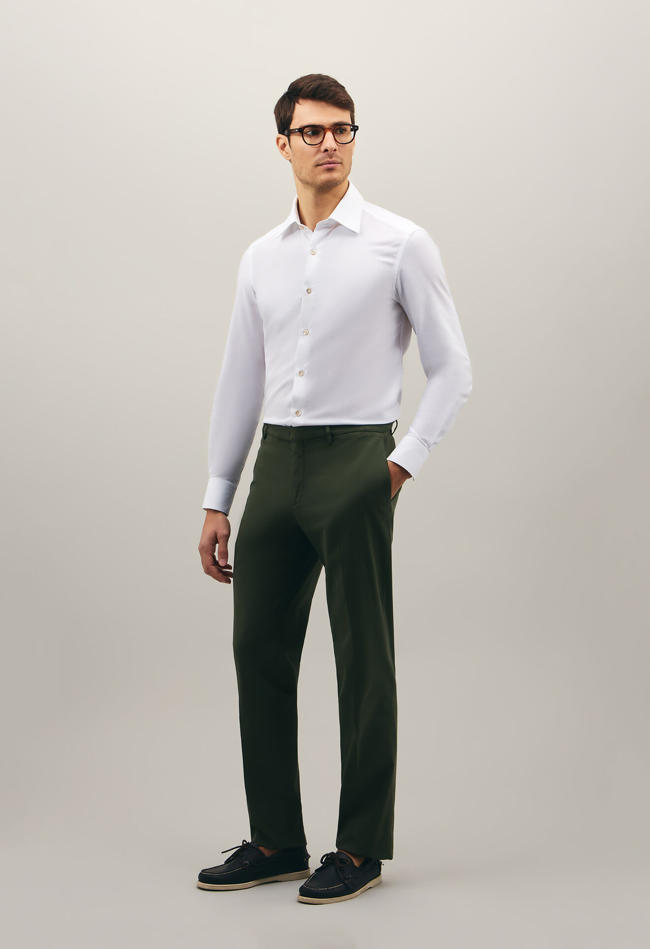 Boglioli Comfort Cotton Slim Chinos Green 80882QSA0406001086R0565