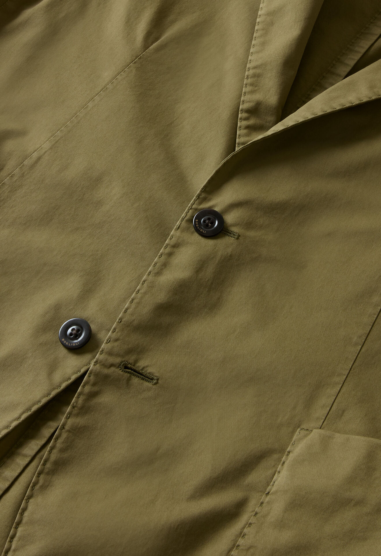 Boglioli Garment Dyed Supima Cotton K-Jacket Green N1302QSB542400150R0565