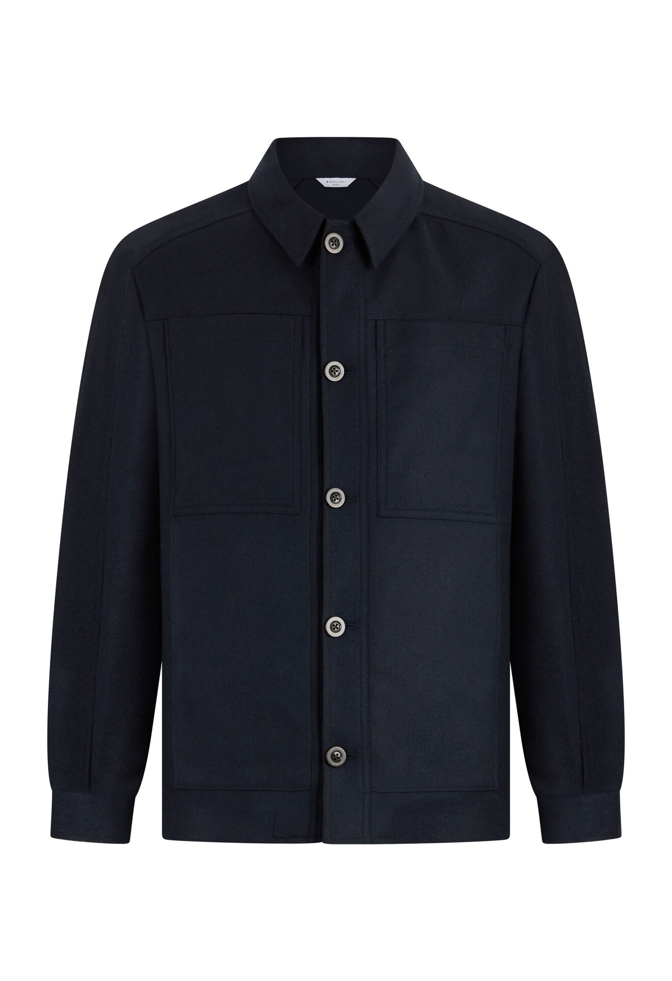 Boglioli Flannel Boxie Jacket Blue 62200EFB510800109R0790