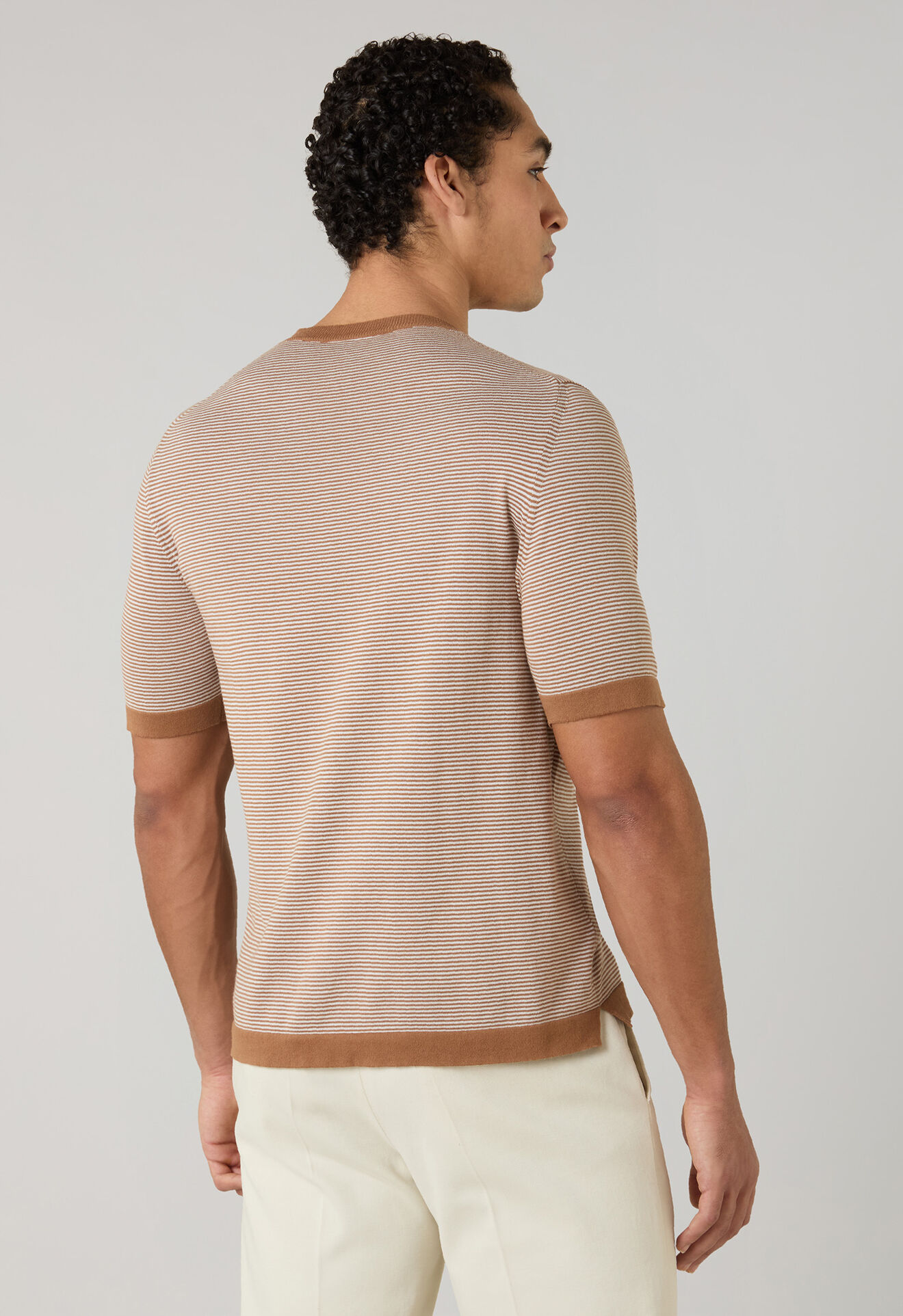 Boglioli Striped Cotton T-Shirt Brown 91585SB6805001080391