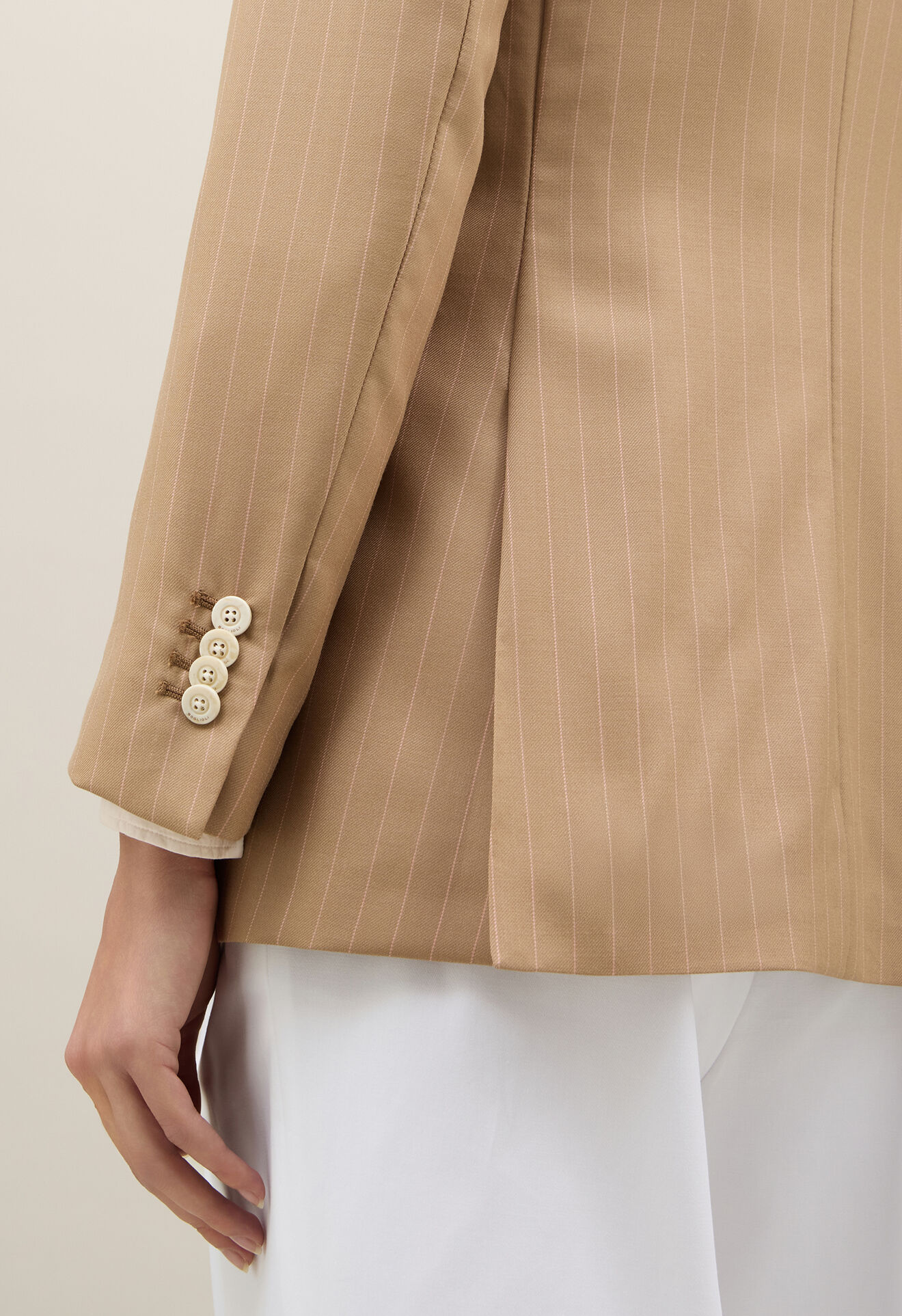 Boglioli Pinstripe Wool Bianca Blazer Brown ZD0340SB5932002D60300