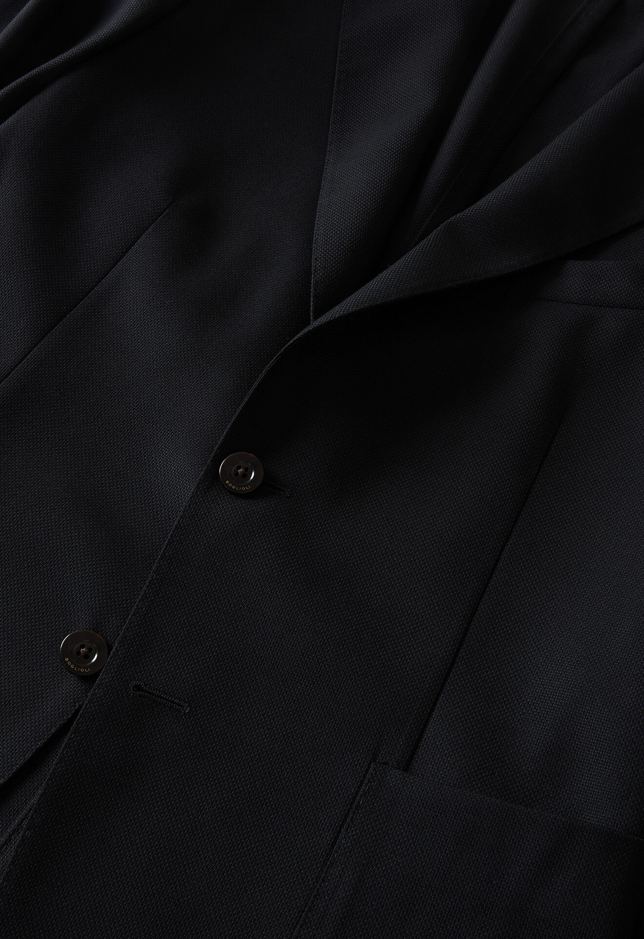 Boglioli Light Wool honeycomb K-Jacket Black N5202ESA053400150R0990