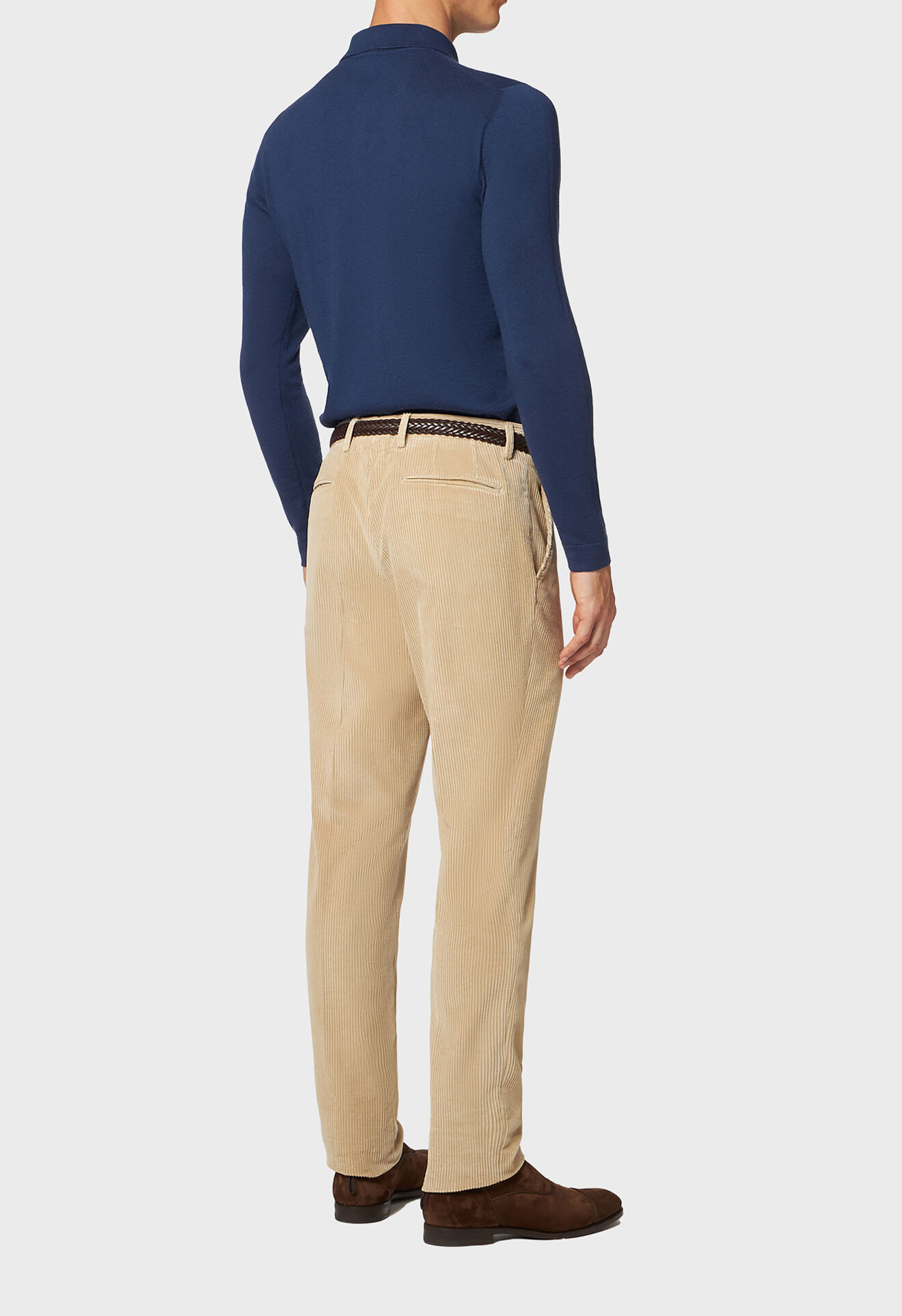 Boglioli Pure cashmere long sleeve polo Blue 91523FB2816001080780