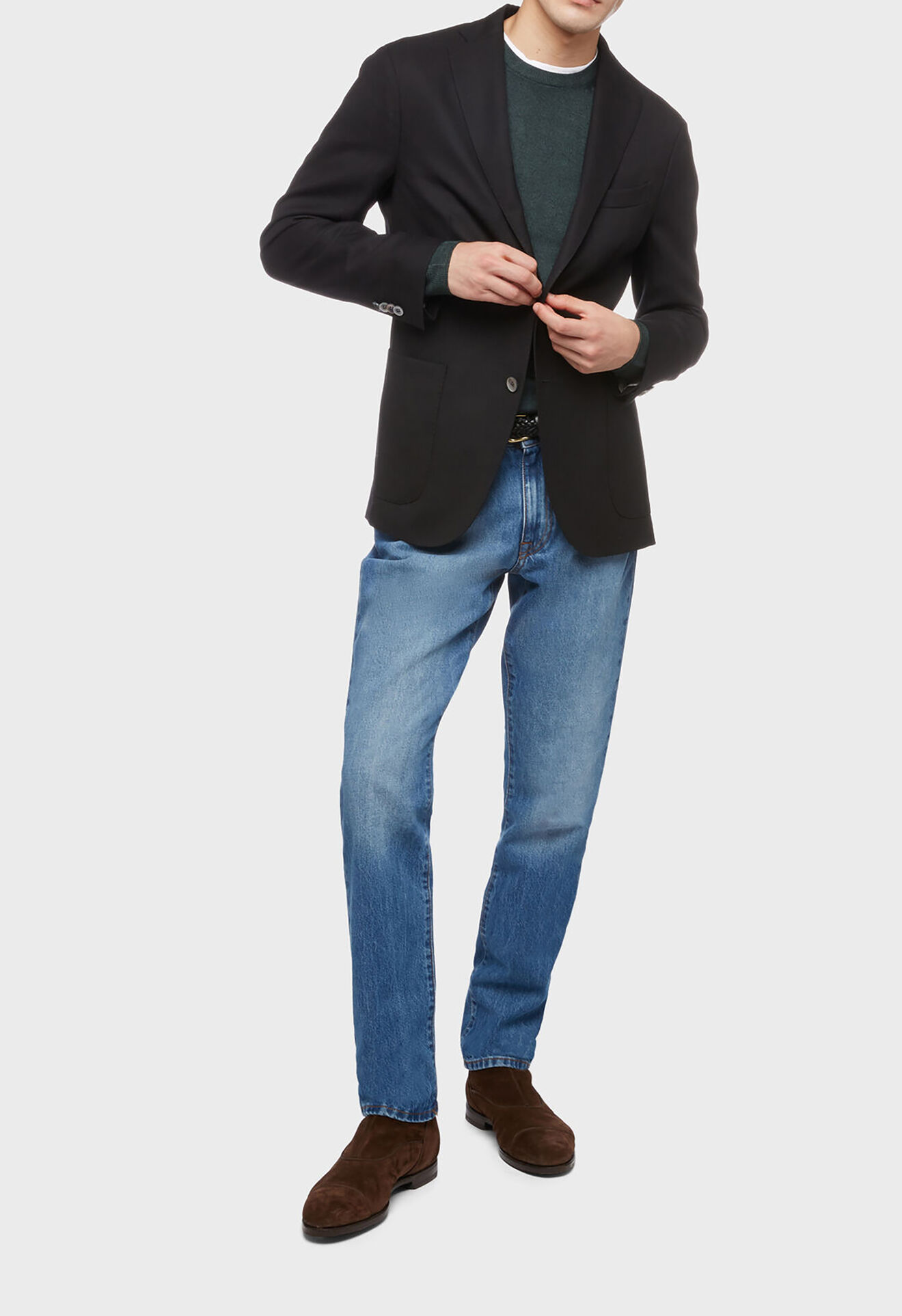 Boglioli Schwarze K-Jacket aus 100 % Wolle Farbe Schwarz N1302EBAS53400150R0990