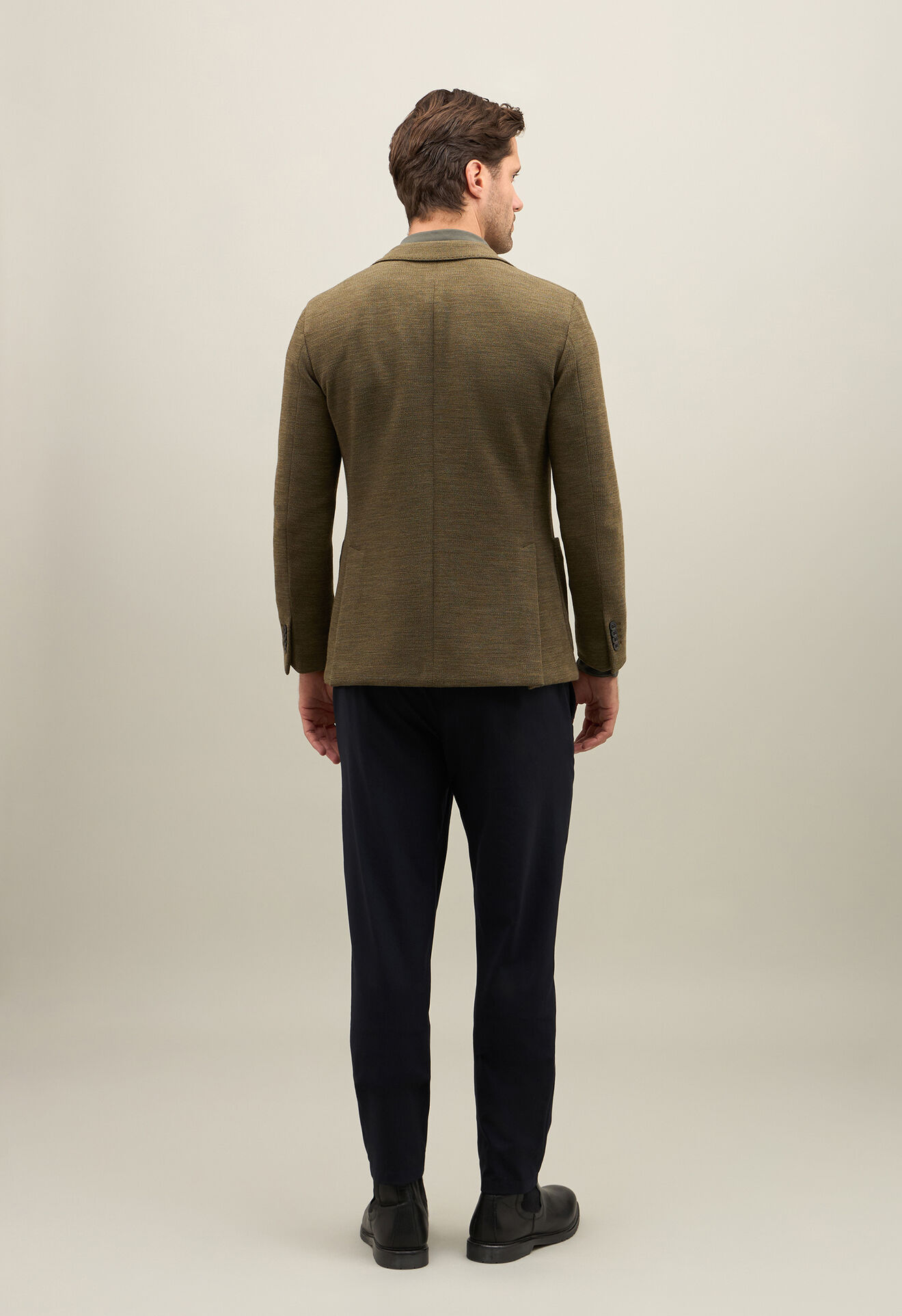 Boglioli Knitted Jersey K-Jacket Khaki N1302EFA001500150R0540