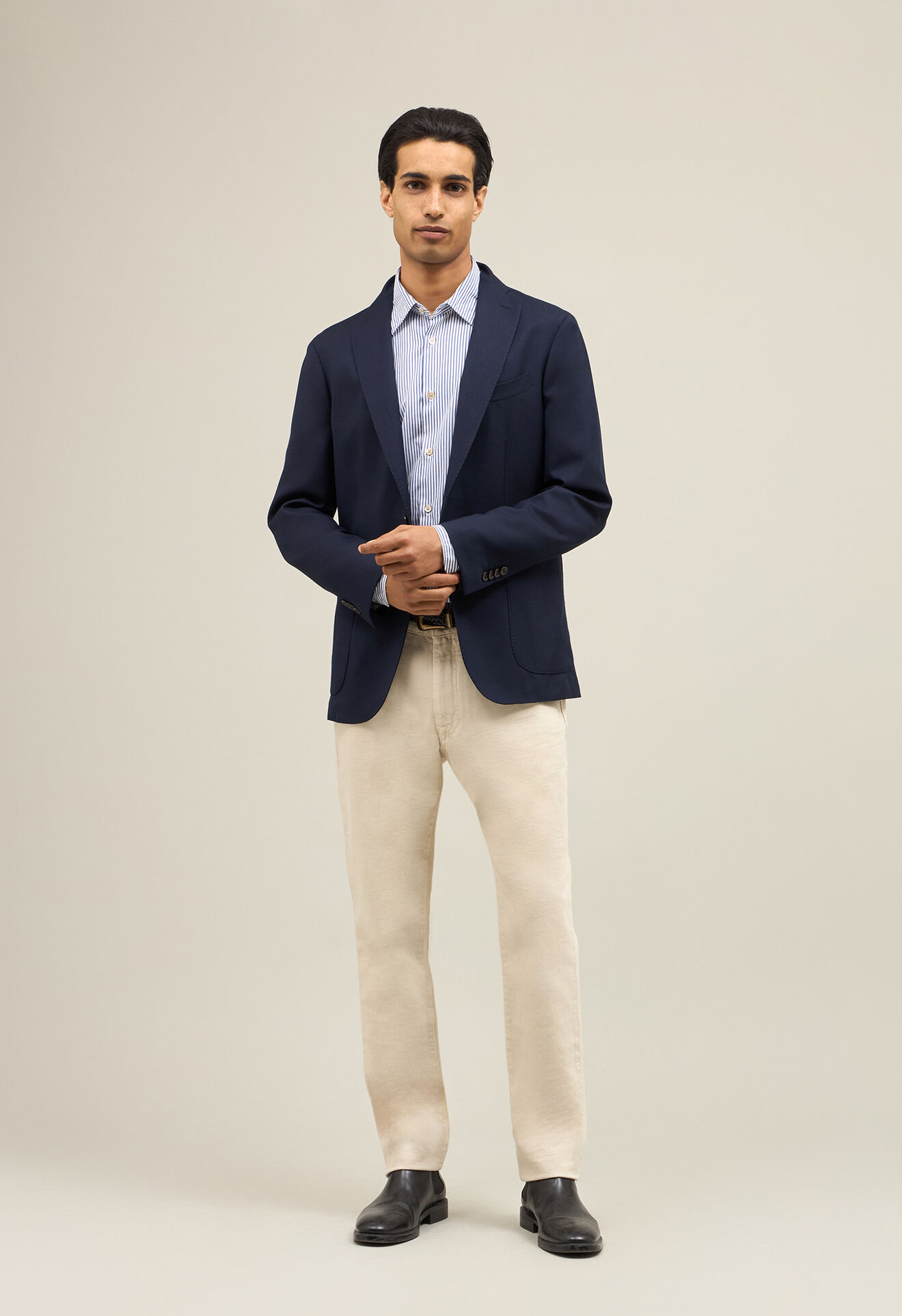 Boglioli Light Wool Hopsack K-Jacket Dark Blue N1302ESA053400150R0780