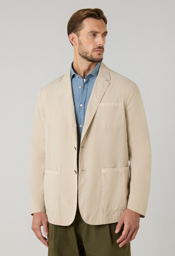 Boglioli Garment Dyed Popeline Papier Khaki Jacket Linen 63601QSB641800109R0215