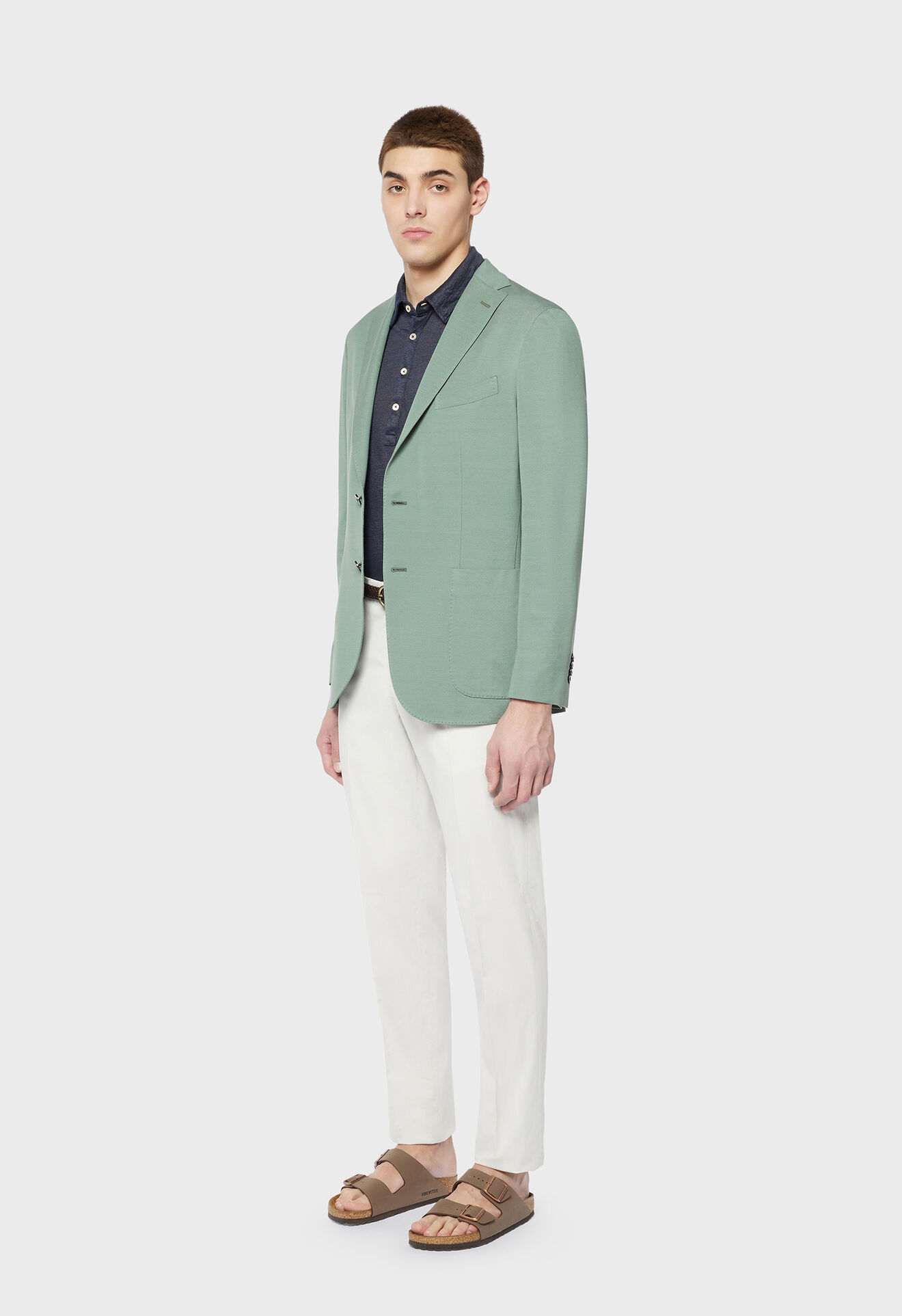 Boglioli Green 100% cotton jersey K-Jacket Green N1302EBRC06000150R0550