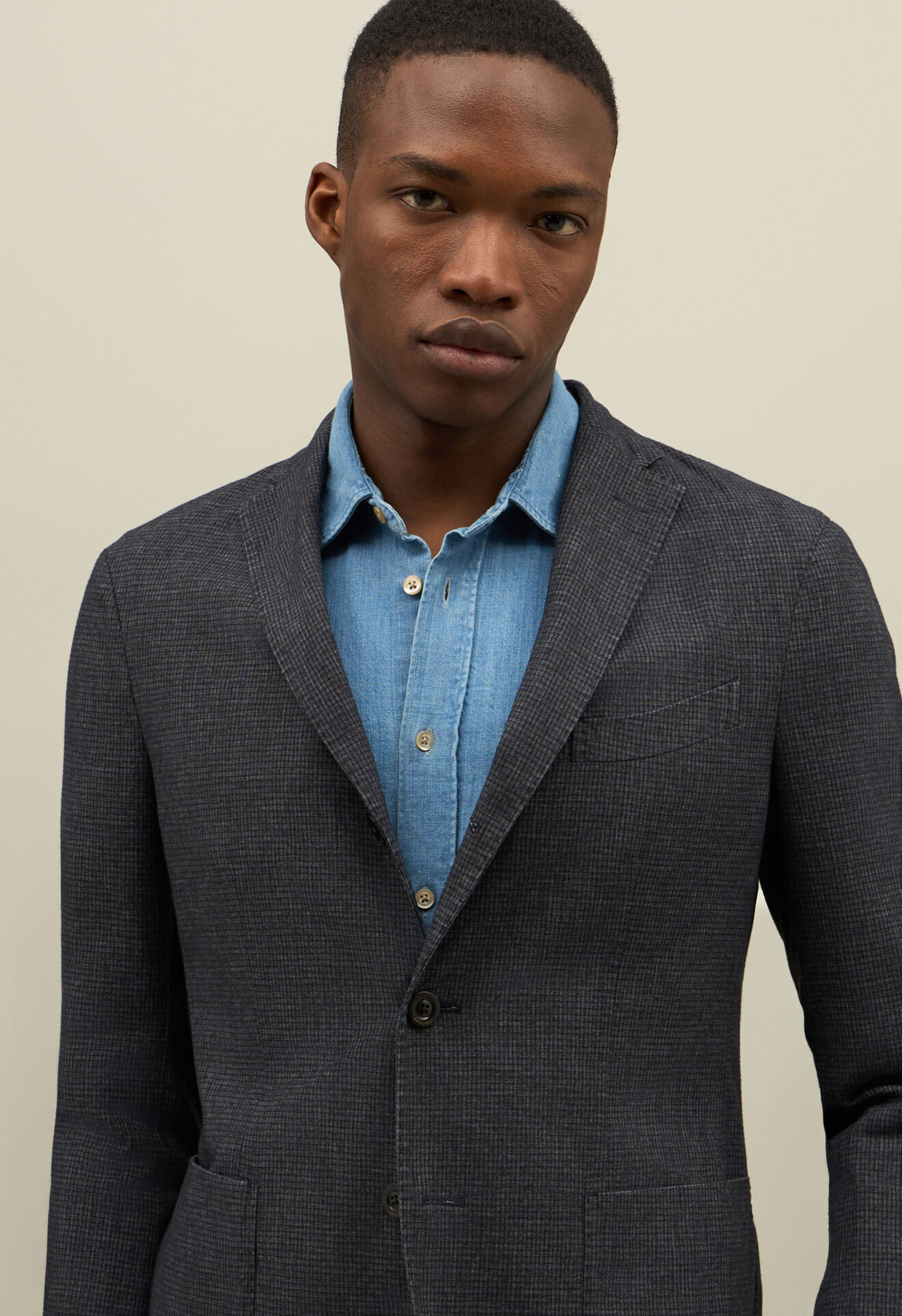 Boglioli Garment Dyed blended Cotton K-Jacket Blue N2902QSB541700150R0784