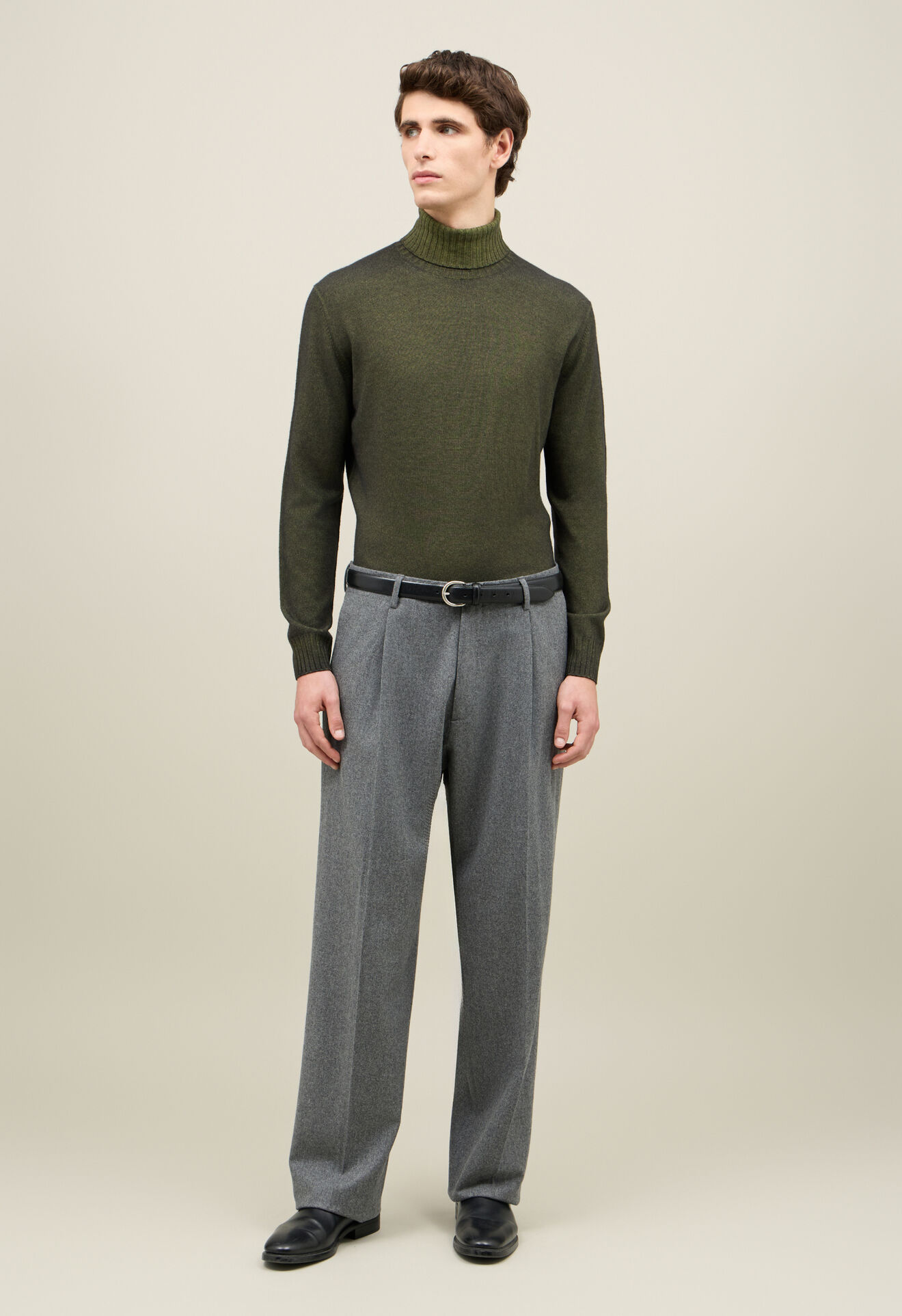 Boglioli Wool Flannel Fluid Trousers Grey 80926WFA0030001086R0850