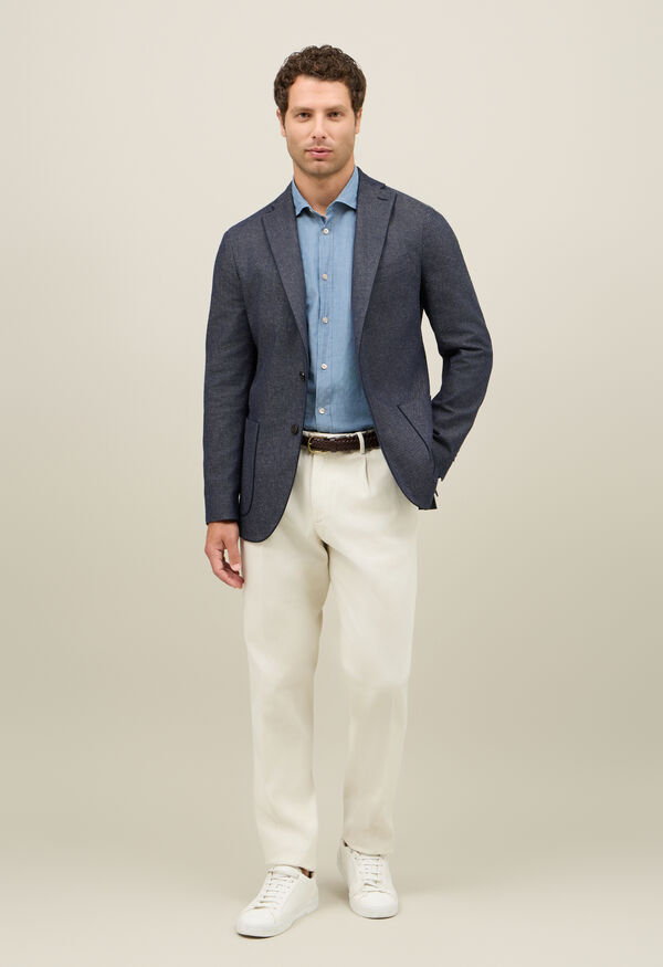 Boglioli Cotton Linen London Jacket White N2302ESB503400132R0770