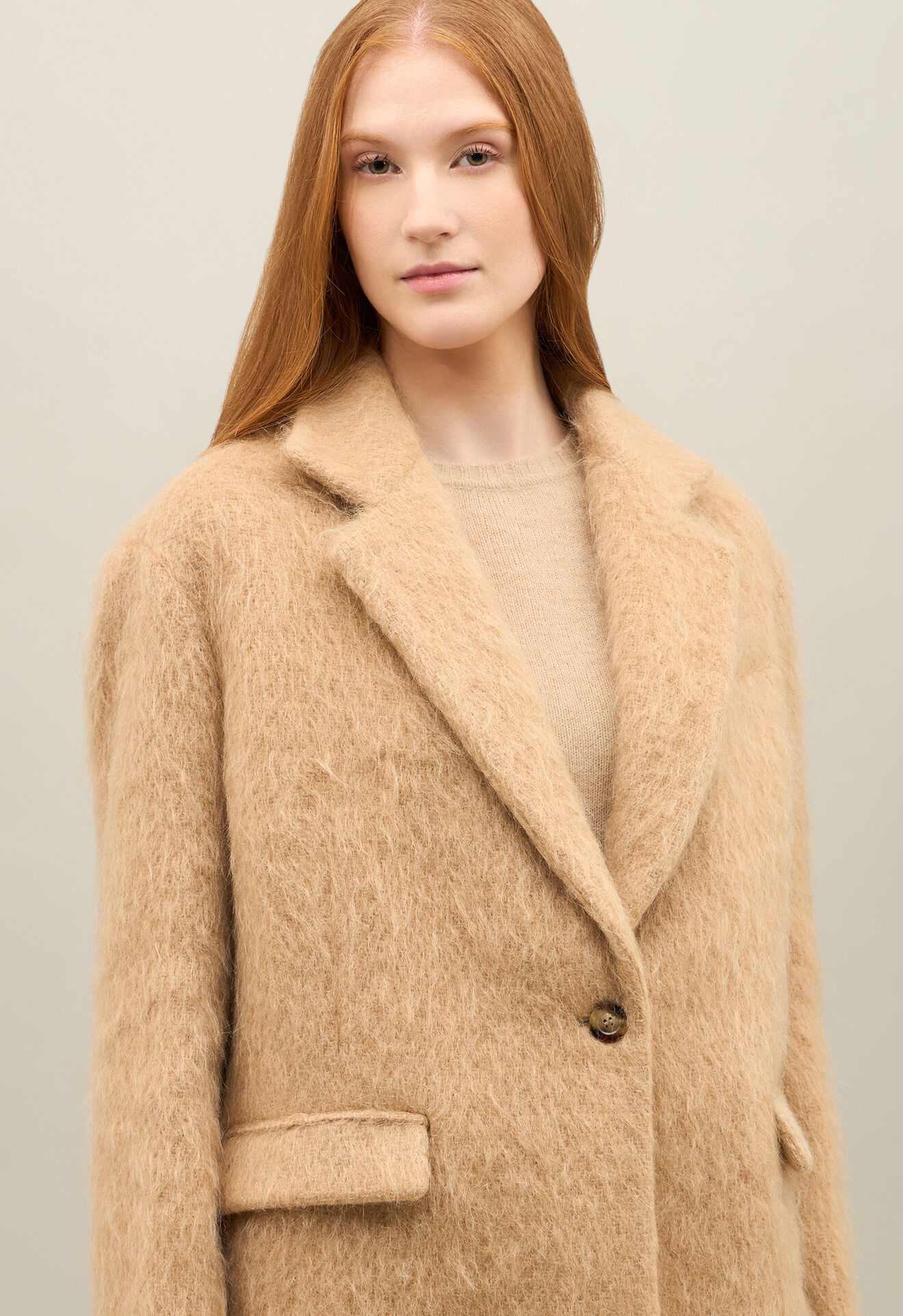 Boglioli Blended Alpaca Otta Blazer Beige ZD0337FB4941002D20320