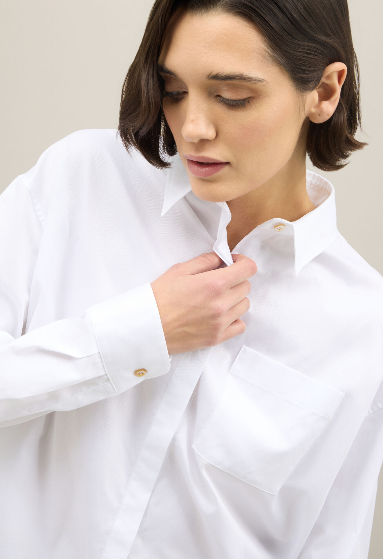 Boglioli Cotton Popeline over Shirt White 55044SB5940002150101