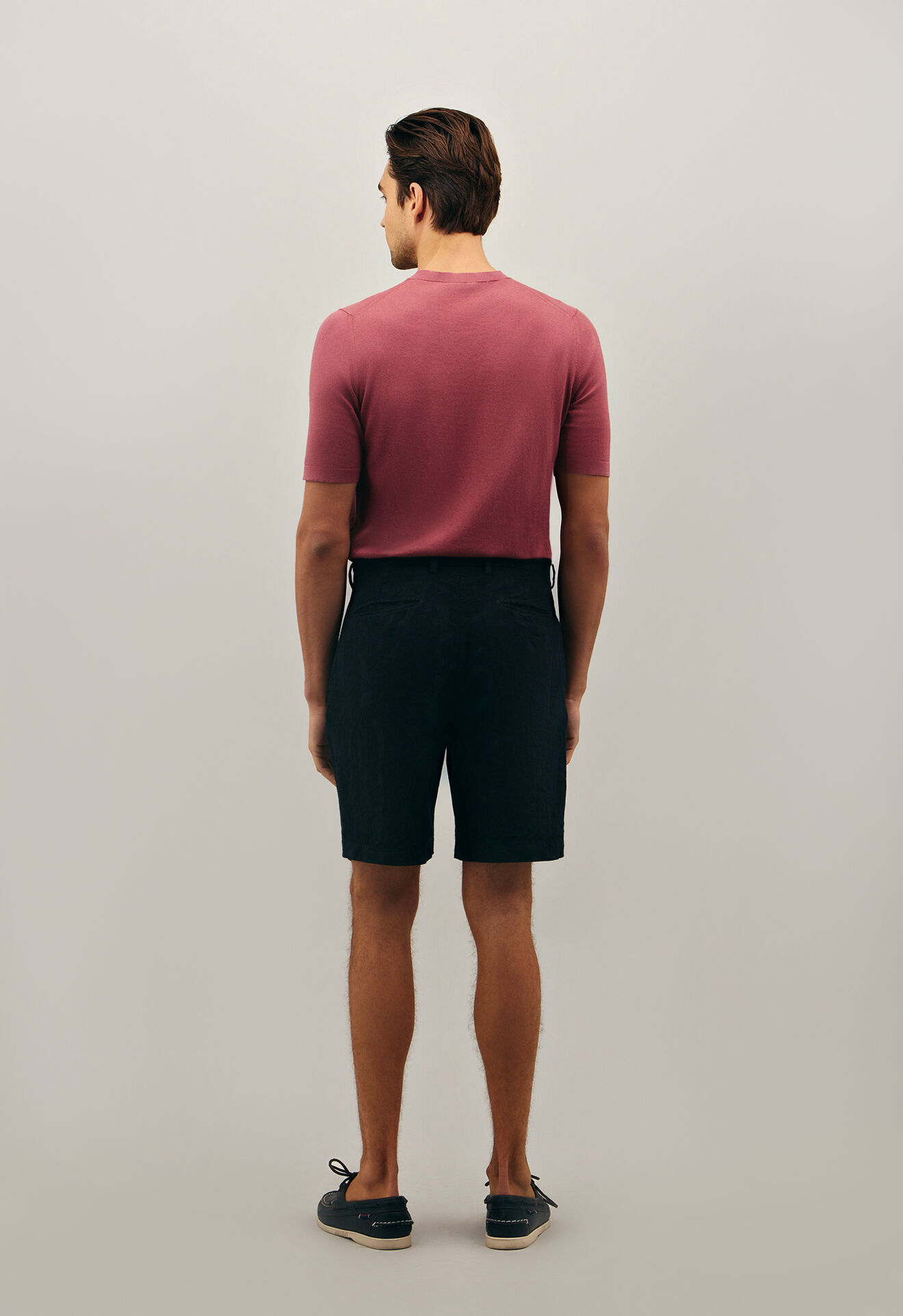 Boglioli Pleated Linen Shorts Blue 80905QSA0426001080793