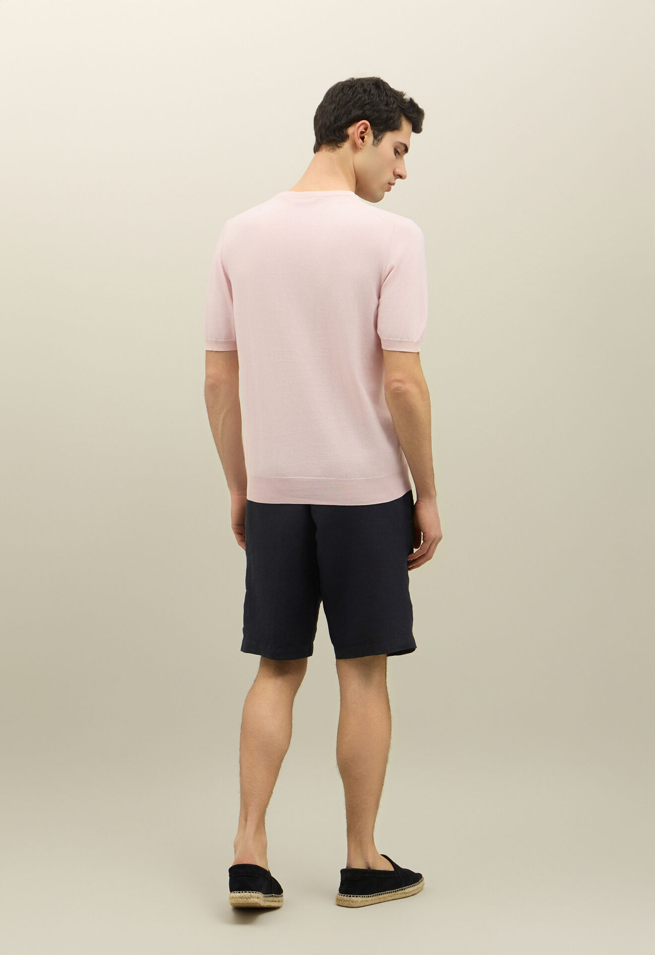 Boglioli Garment Dyed Cotton T-Shirt Pastel Pink 91555TSA0803001080931