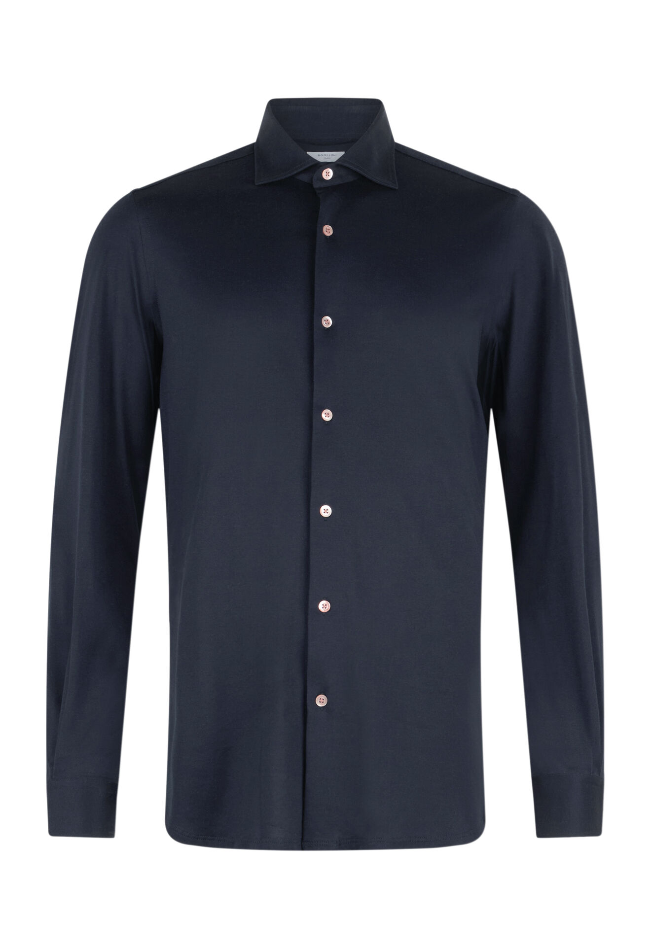 Boglioli Cotton Jersey Shirt Blue 619SB5861001080785