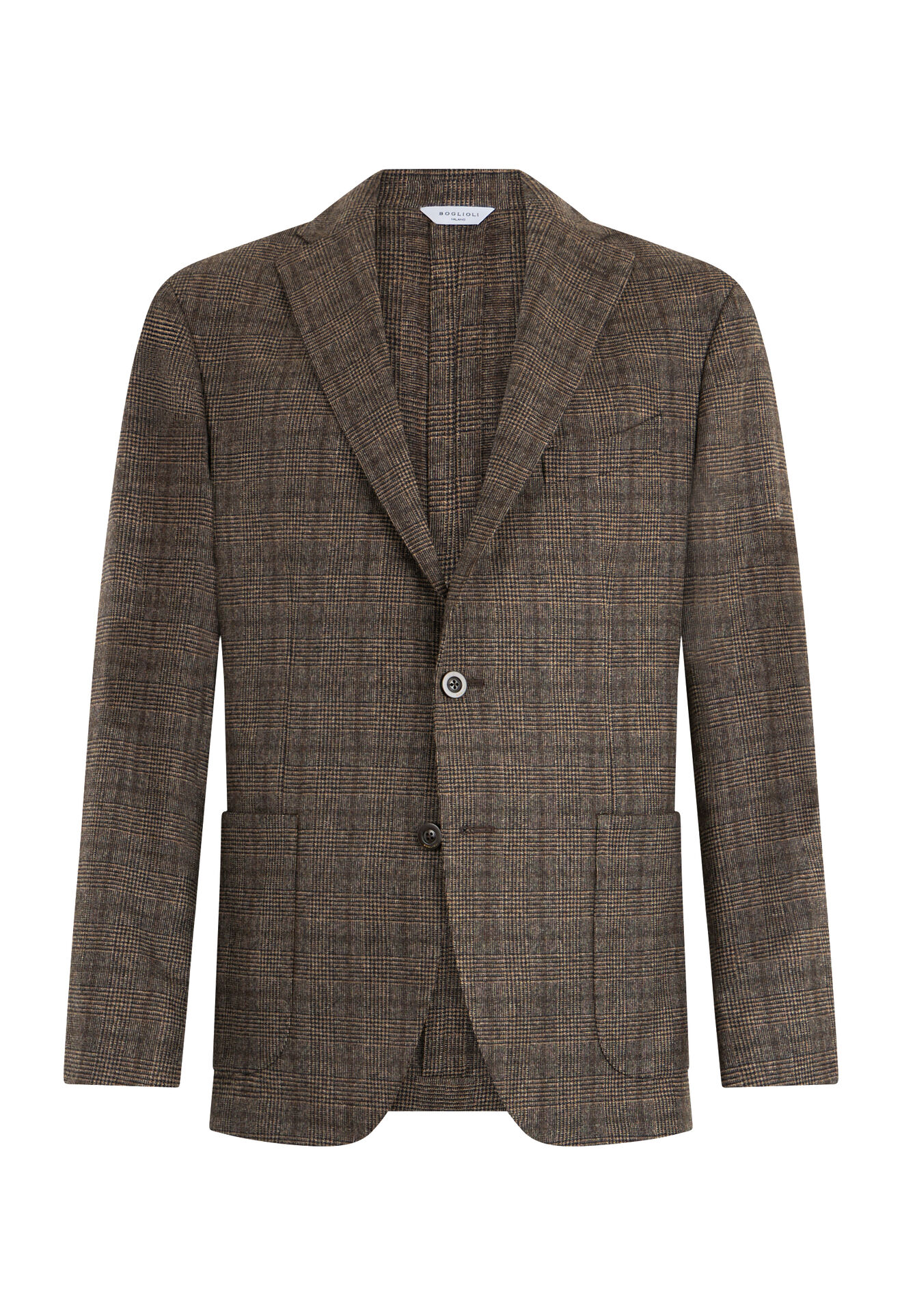 Boglioli Prince of Wales blend K-Jacket Brown N1302EFB501900150R0470