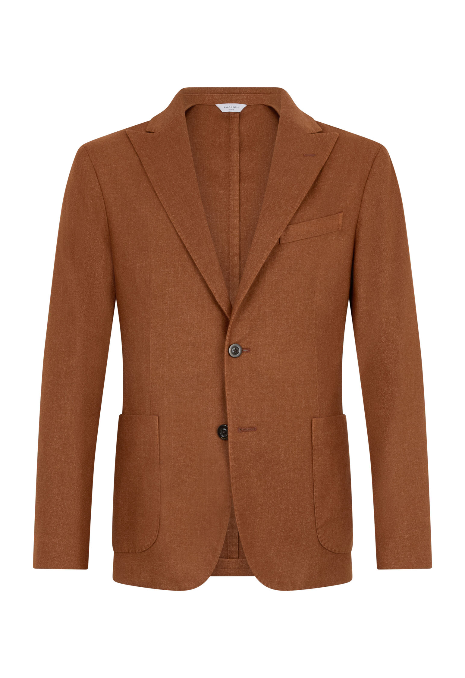 Garment Dyed Wool K-Jacket in Brown: Luxury Italian Jackets
