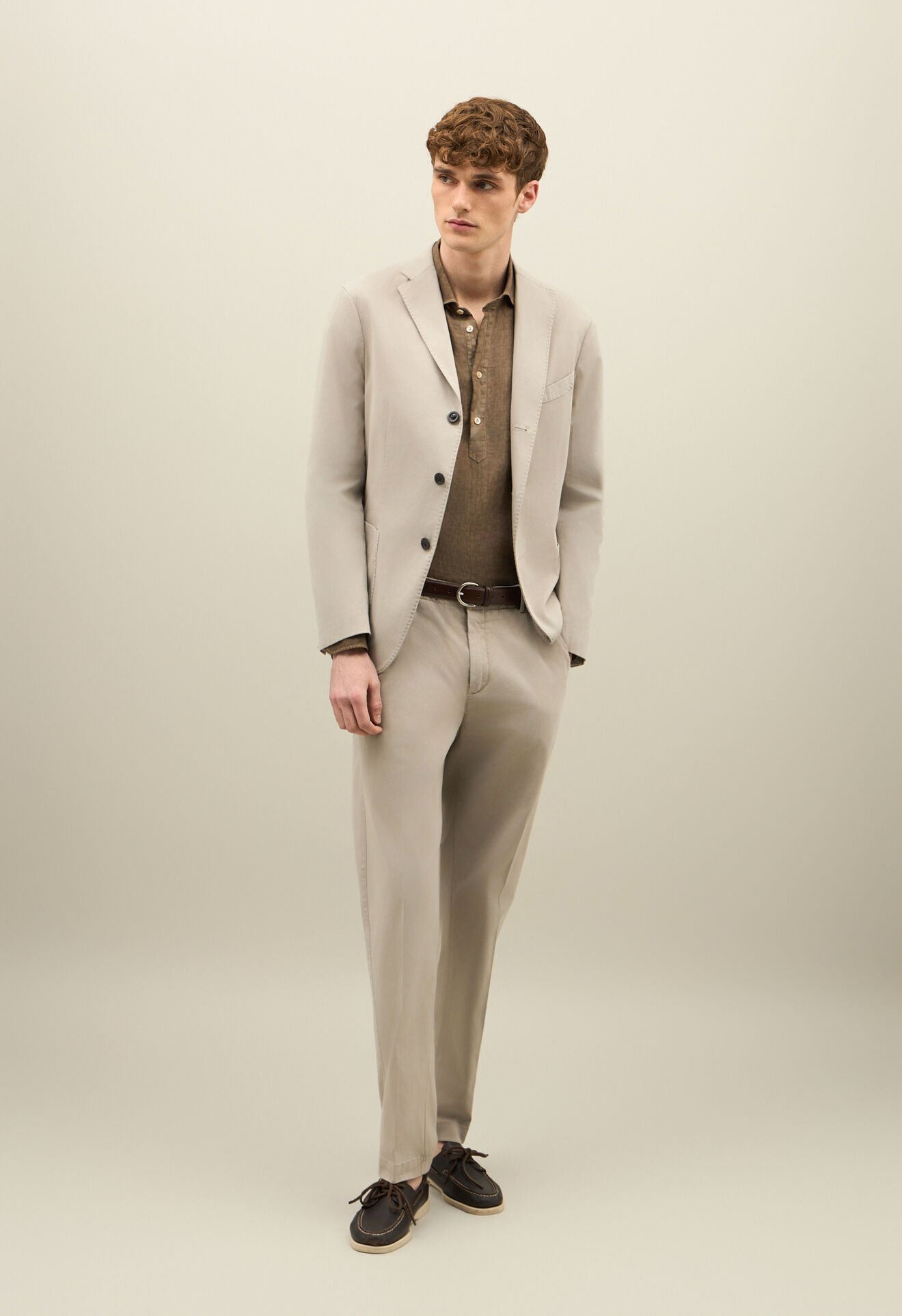 Boglioli Tinto Terra Stretch Cotton K-Suit Brown-Grey N29K2QSB5406001506RT401