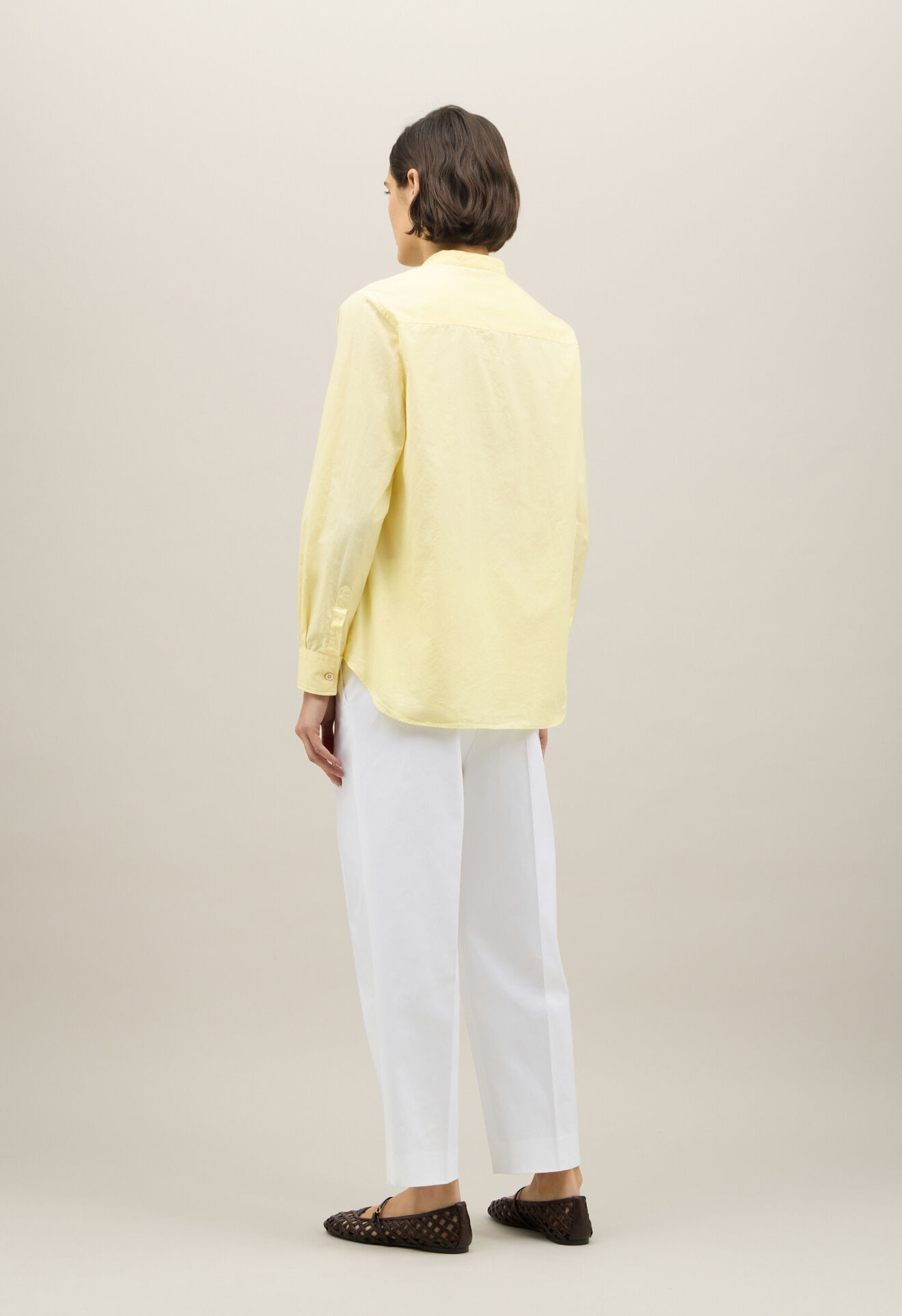 Boglioli Cotton Popeline Guru Shirt Pastel Yellow 55048TSB5942002150356