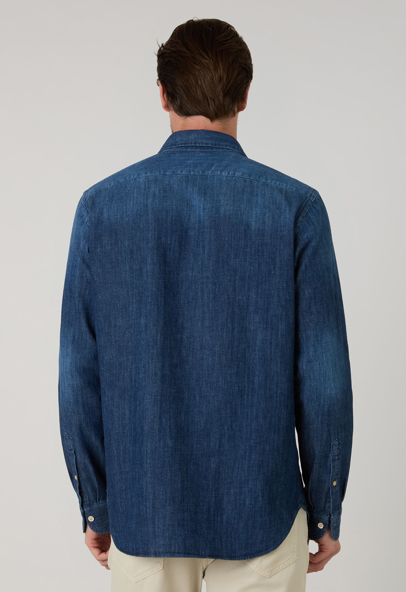 Boglioli Denim Western Shirt Blue Denim 589LSB6855001080600